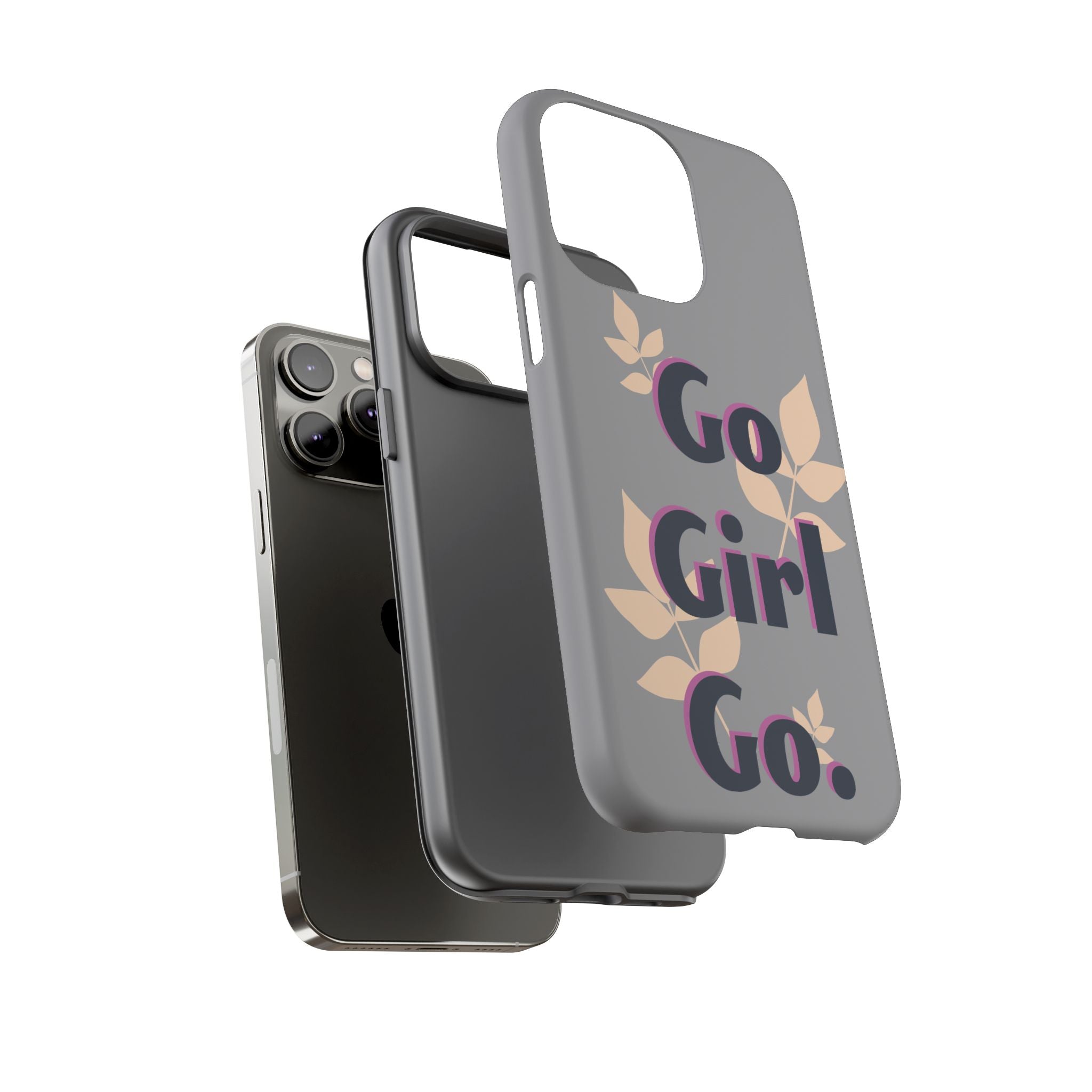 Stylish Phone Case - Go Girl Go, Motivational Tough Case, Gift for Her, Kindness Reminder, Floral Mobile Cover, Inspirational Phone [...]