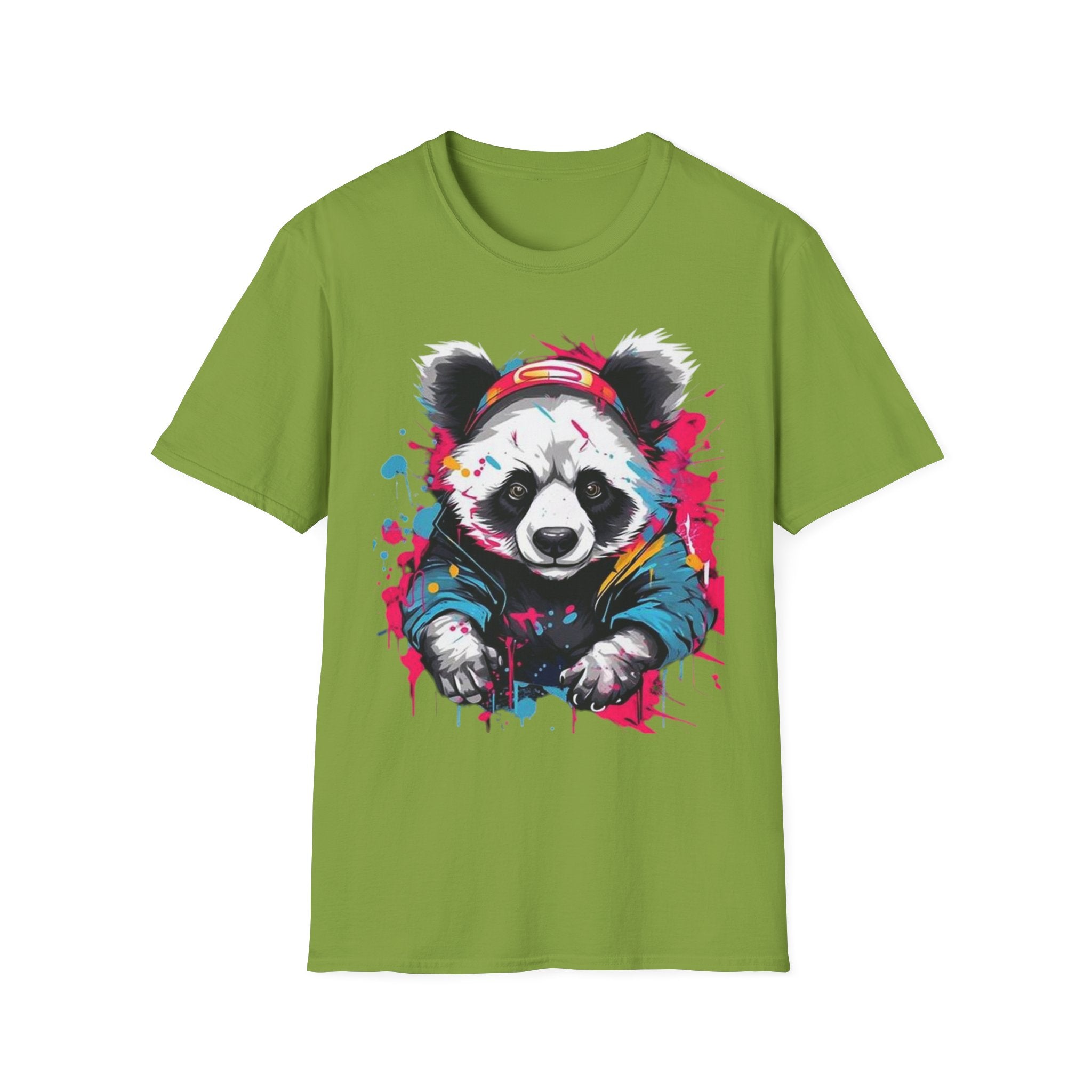 Colorful Panda Graphic Unisex T-Shirt | Cute Animal Tee for Casual Wear, Gifts, Eco-Friendly Fashion, Birthday Party