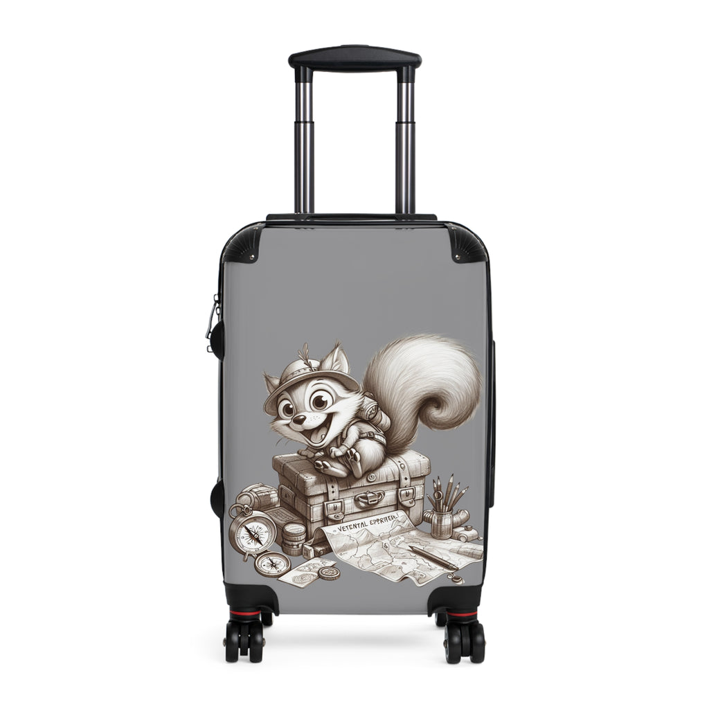 Whimsical Travel Suitcase with Cartoon Fox Design, Kids Luggage, Adventure Bag, Unique Gifts for Kids, Travel Accessories