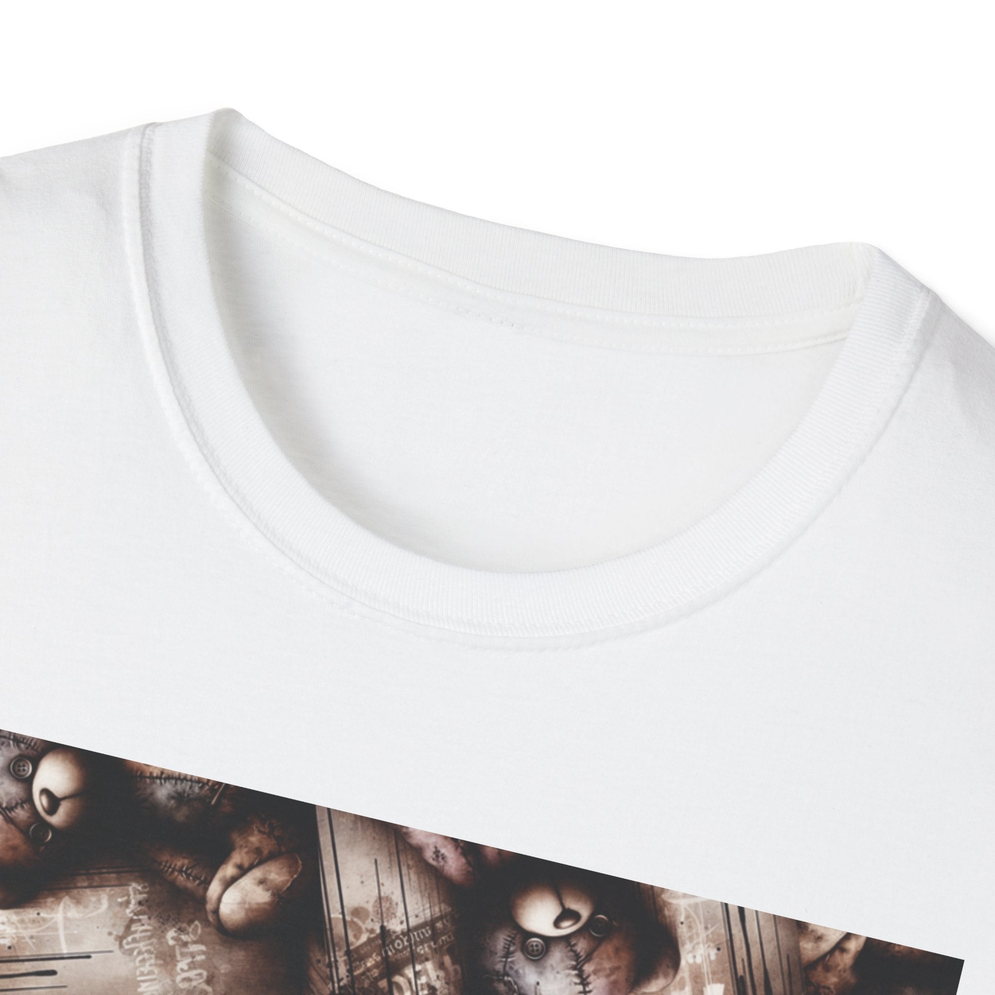 Softstyle Graphic Tee: Vintage Teddy Bear, Unisex T-Shirt for Casual Wear, Gift for Friends, Unique Graphic Tee, Birthday or Quirky Gift