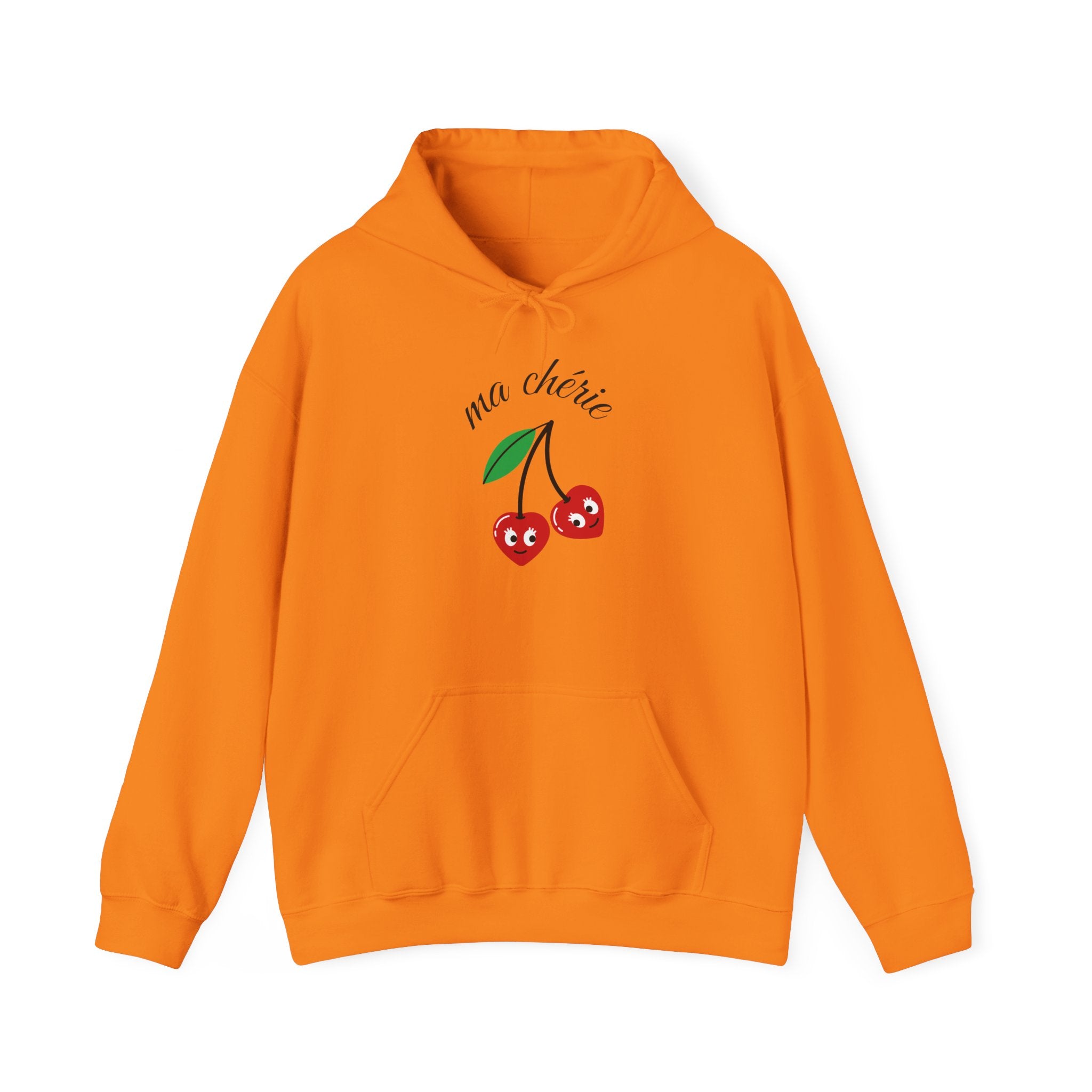 Cute Cherry Design Hoodie, Cozy Unisex Sweatshirt, Gift for Her, Valentine's Day Apparel, Casual Comfort Wear, Ma Chérie Sweatshirt