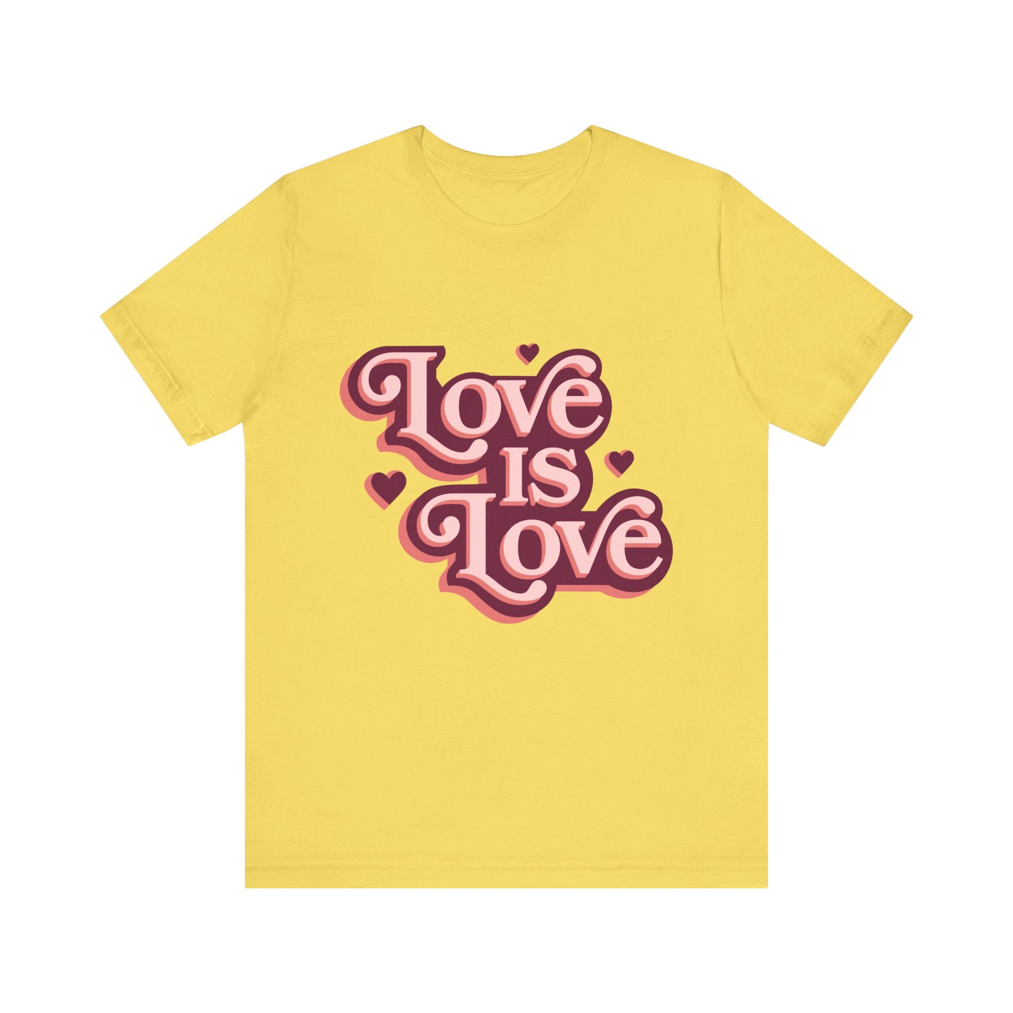 Love is Love Unisex Tee, LGBTQ Pride Shirt, Cute Graphic Tee, Casual Everyday T-Shirt, Gift for Friends
