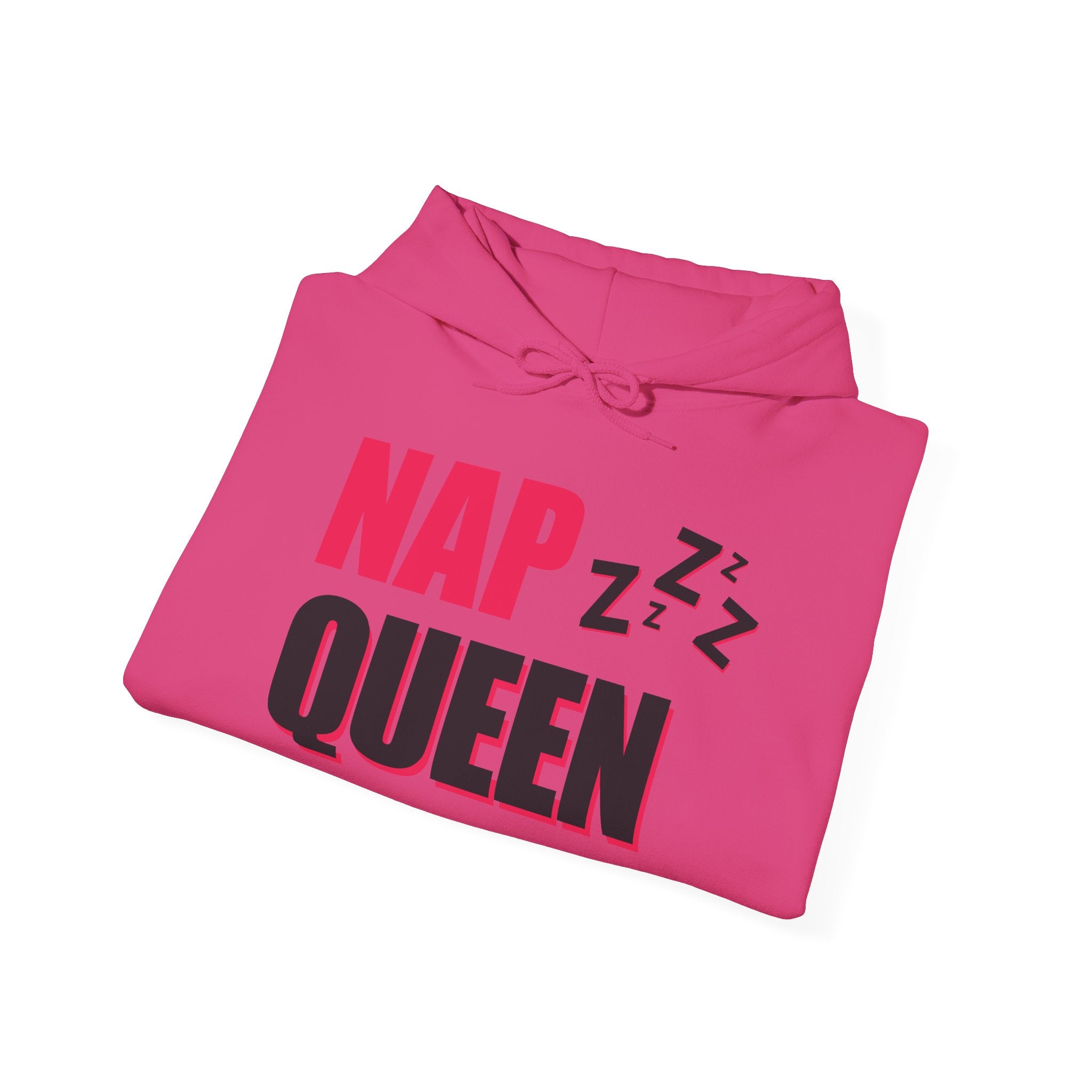 Nap Queen Unisex Hoodie, Cozy Sleepwear, Perfect for Naps, Gift for Nap Lovers, Trendy Lounge Clothing, Orange Sweatshirt