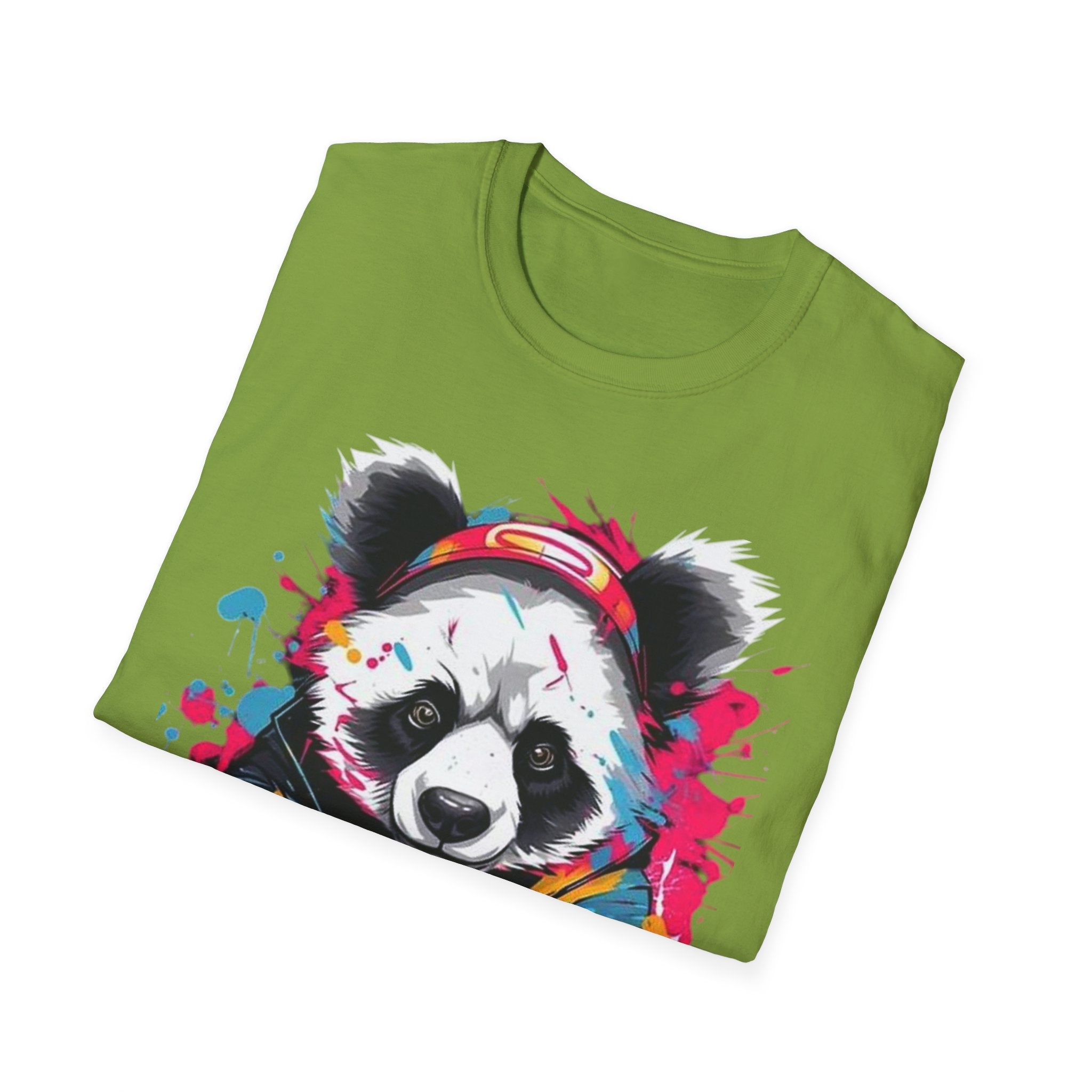 Colorful Panda Graphic Unisex T-Shirt | Cute Animal Tee for Casual Wear, Gifts, Eco-Friendly Fashion, Birthday Party