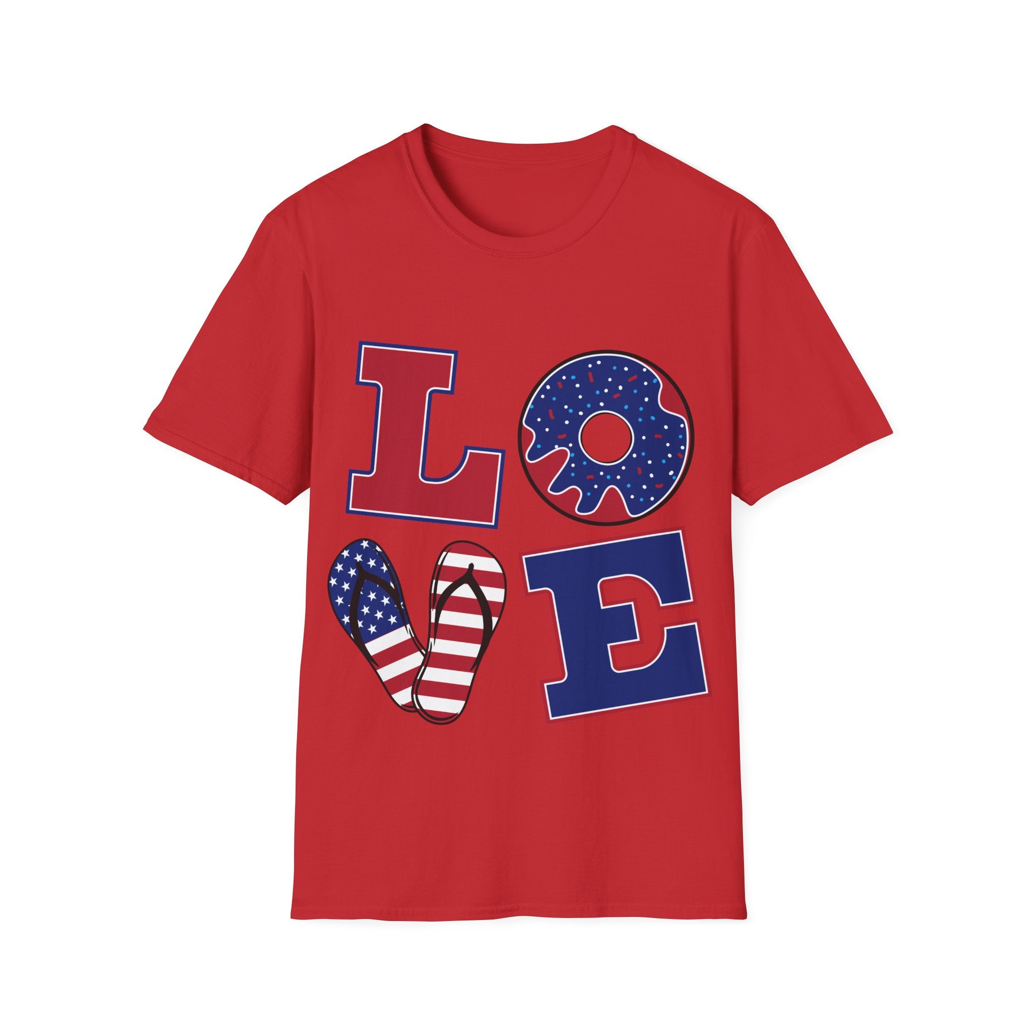 Unisex Love Summer T-Shirt, Patriotic Tee, 4th of July Shirt, Casual Wear, Gift for Friends, BBQ, Vacation