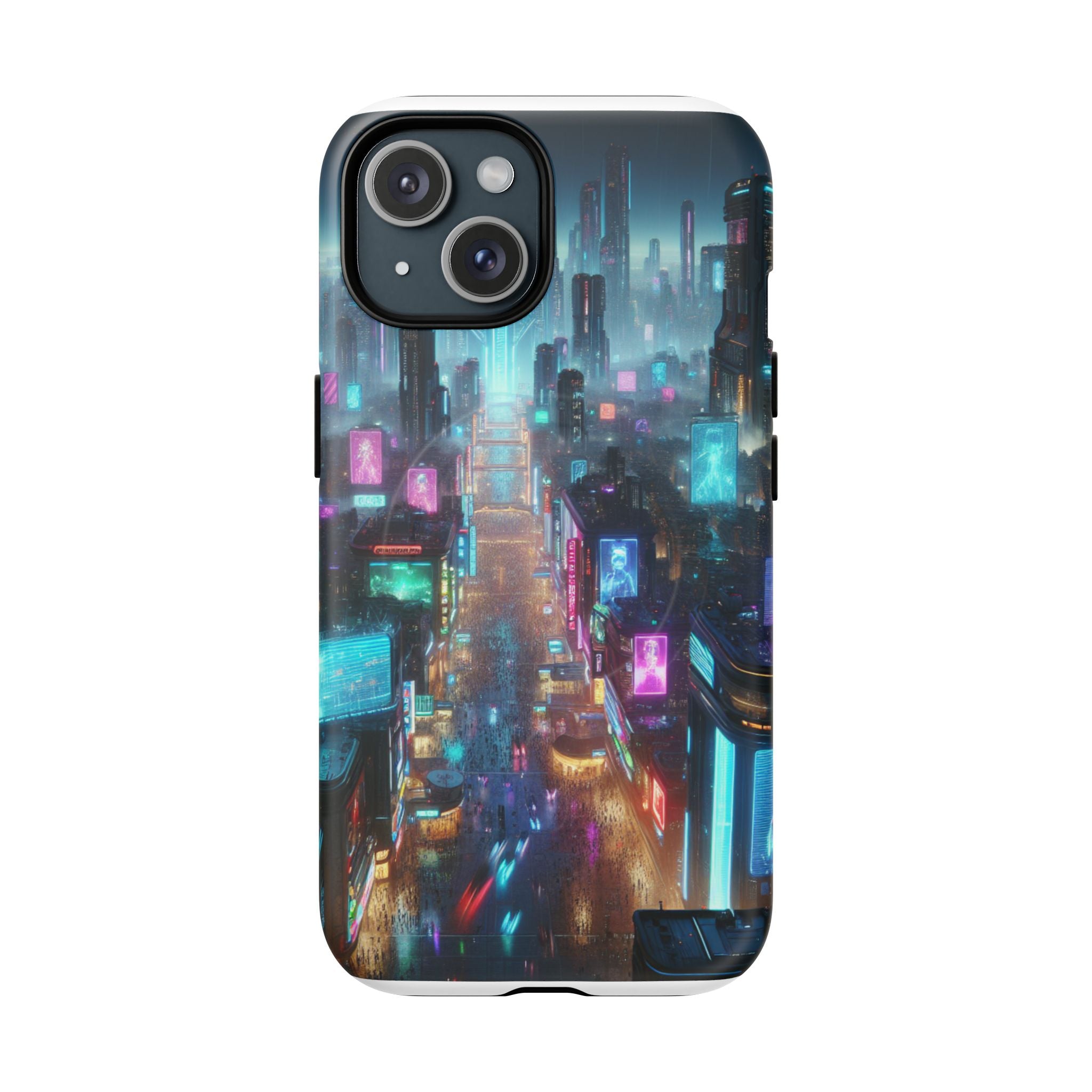 Futuristic Cityscape Phone Case, Tough Magnetic Cases, Urban Aesthetic, Tech Accessories, Gifts for Tech Lovers, Holiday Phone Cases