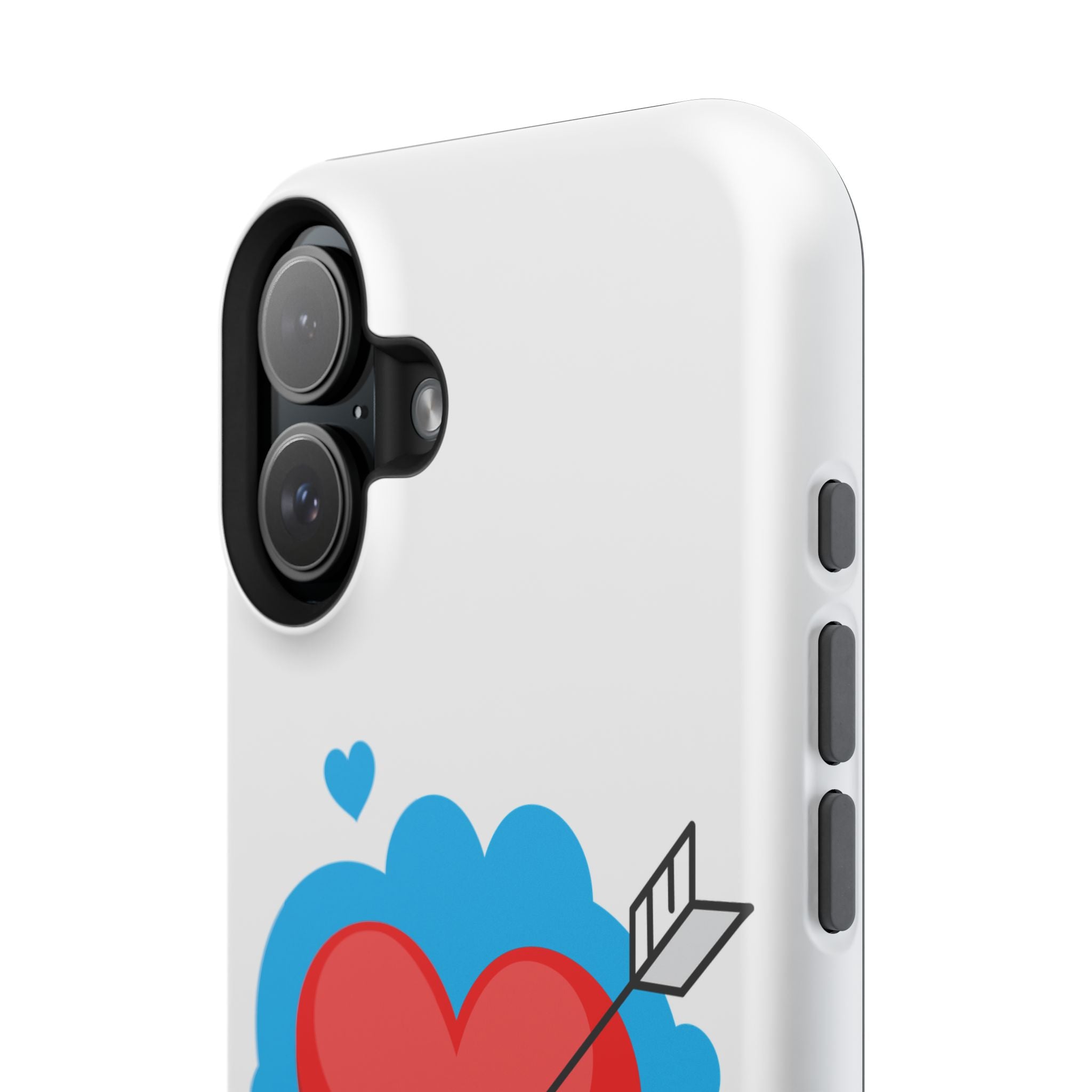 Heart Arrow Impact-Resistant Phone Case, Cute Phone Cover, Valentine's Day Gift, Durable Case, Love Themed Accessory