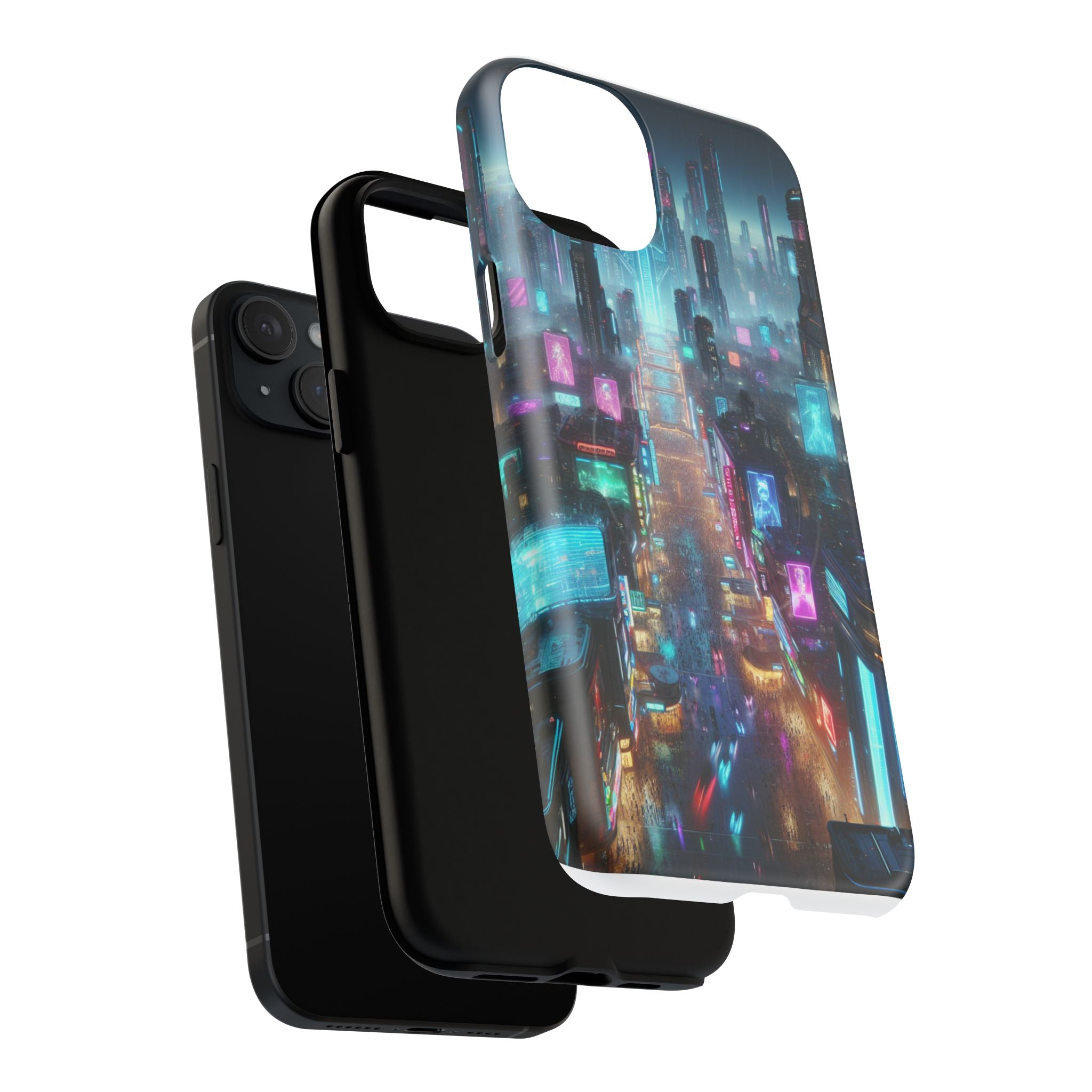 Futuristic Cityscape Phone Case, Tough Magnetic Cases, Urban Aesthetic, Tech Accessories, Gifts for Tech Lovers, Holiday Phone Cases