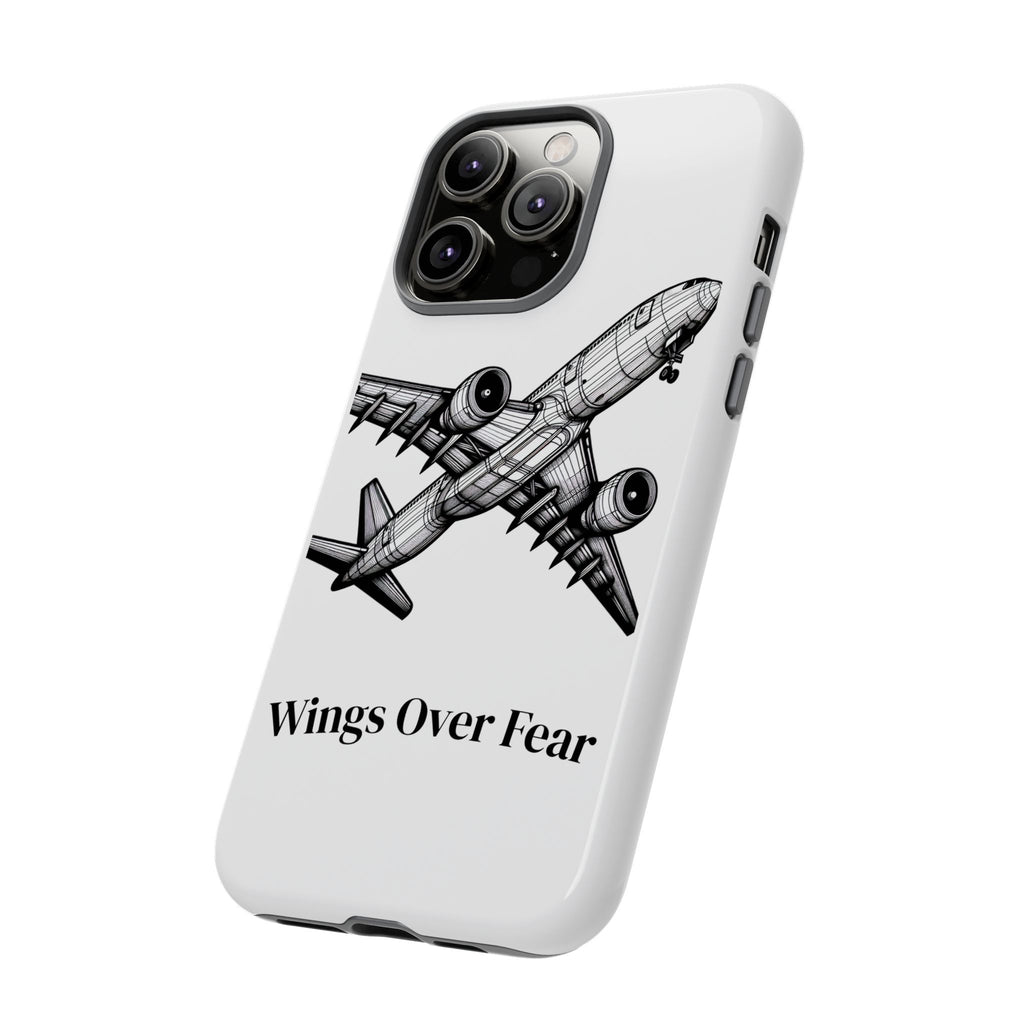 Aviation Phone Case, Inspirational Pilot Gift, Travel Enthusiast Accessory, Unique Airplane Case, Wings Over Fear Design