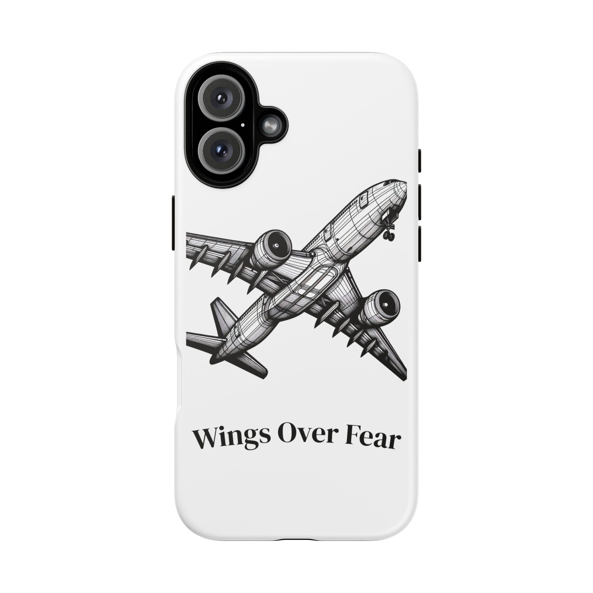 Aviation Phone Case, Inspirational Pilot Gift, Travel Enthusiast Accessory, Unique Airplane Case, Wings Over Fear Design