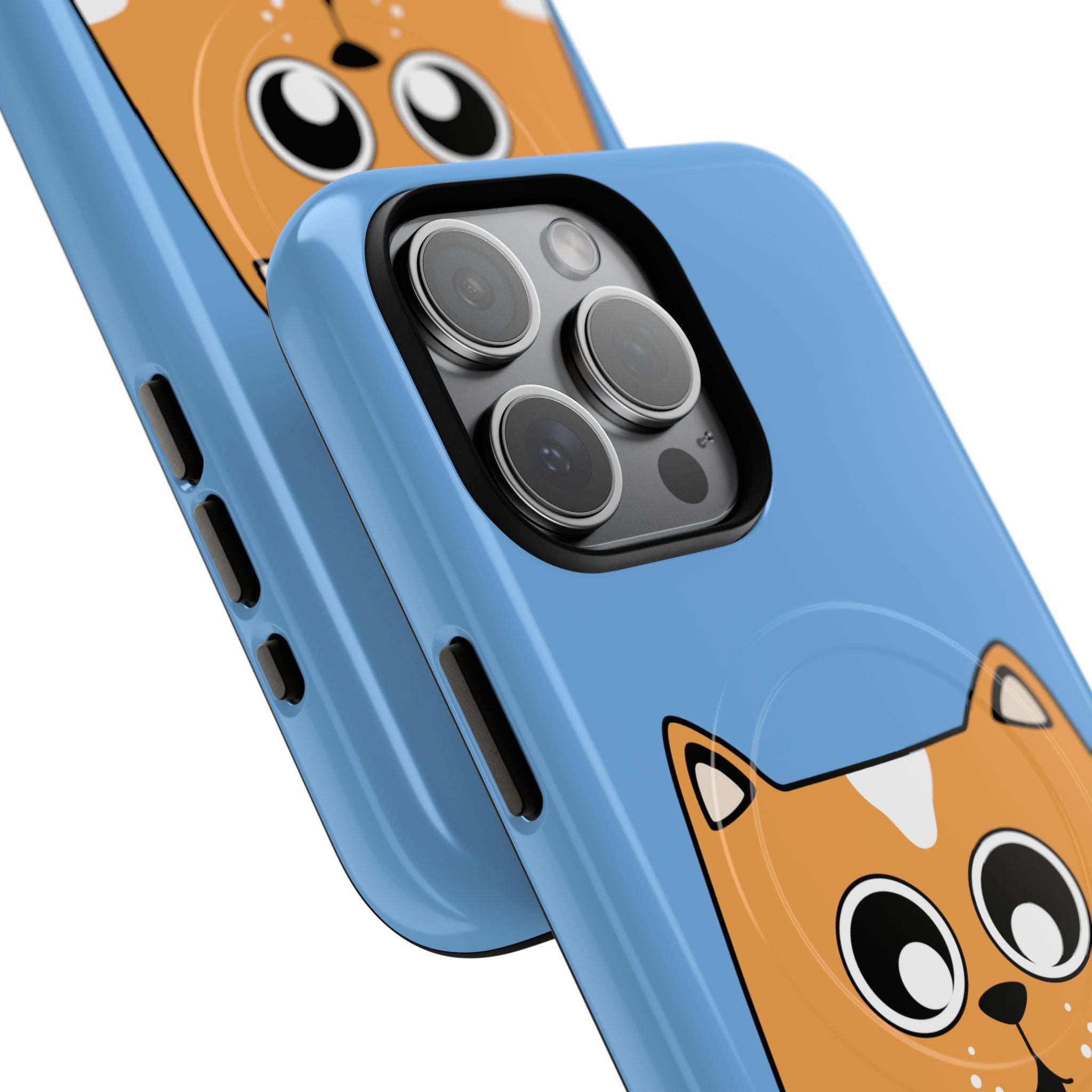 Cute Cat Magnetic Phone Case, Tough iPhone Cover, Pet Lover Gift, Cartoon Style, Cat-Themed Accessories