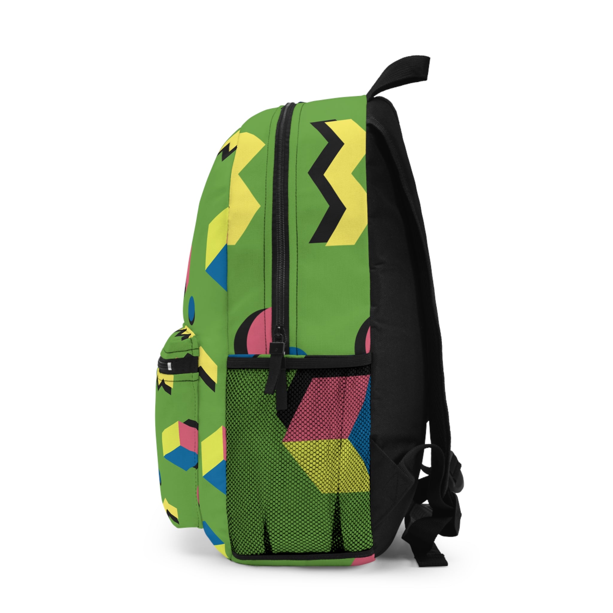 Colorful Geometric Backpack - Trendy School Bag, Stylish Travel Backpack, Unique Gift for Students, Everyday Use, Fun and Functional