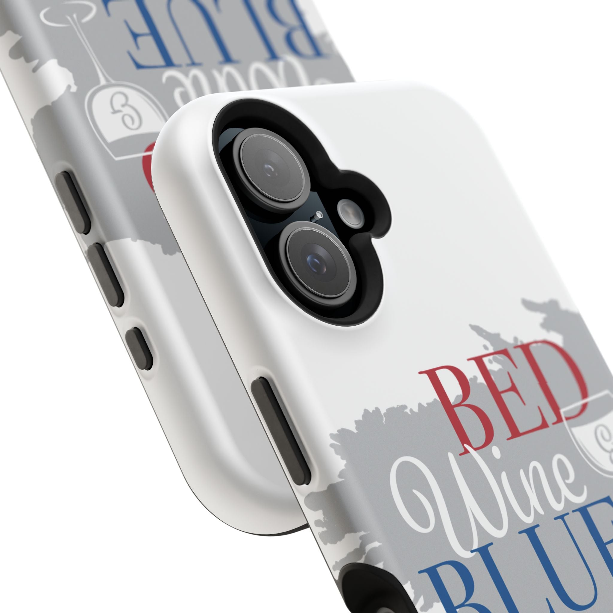 Wine & Blue Phone Case, Impact-Resistant Cellphone Cover, Gift for Wine Lovers, Fun Accessory for Celebrations, Stylish Protection
