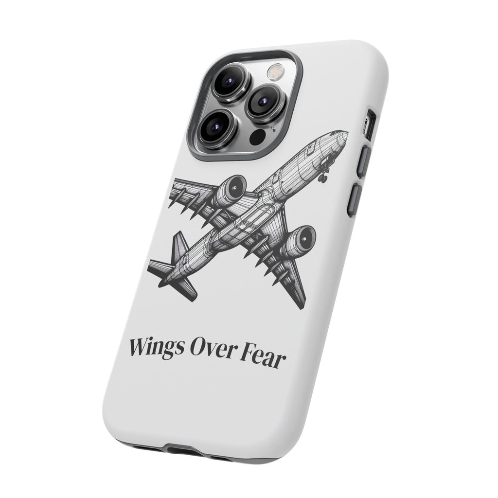 Aviation Phone Case, Inspirational Pilot Gift, Travel Enthusiast Accessory, Unique Airplane Case, Wings Over Fear Design