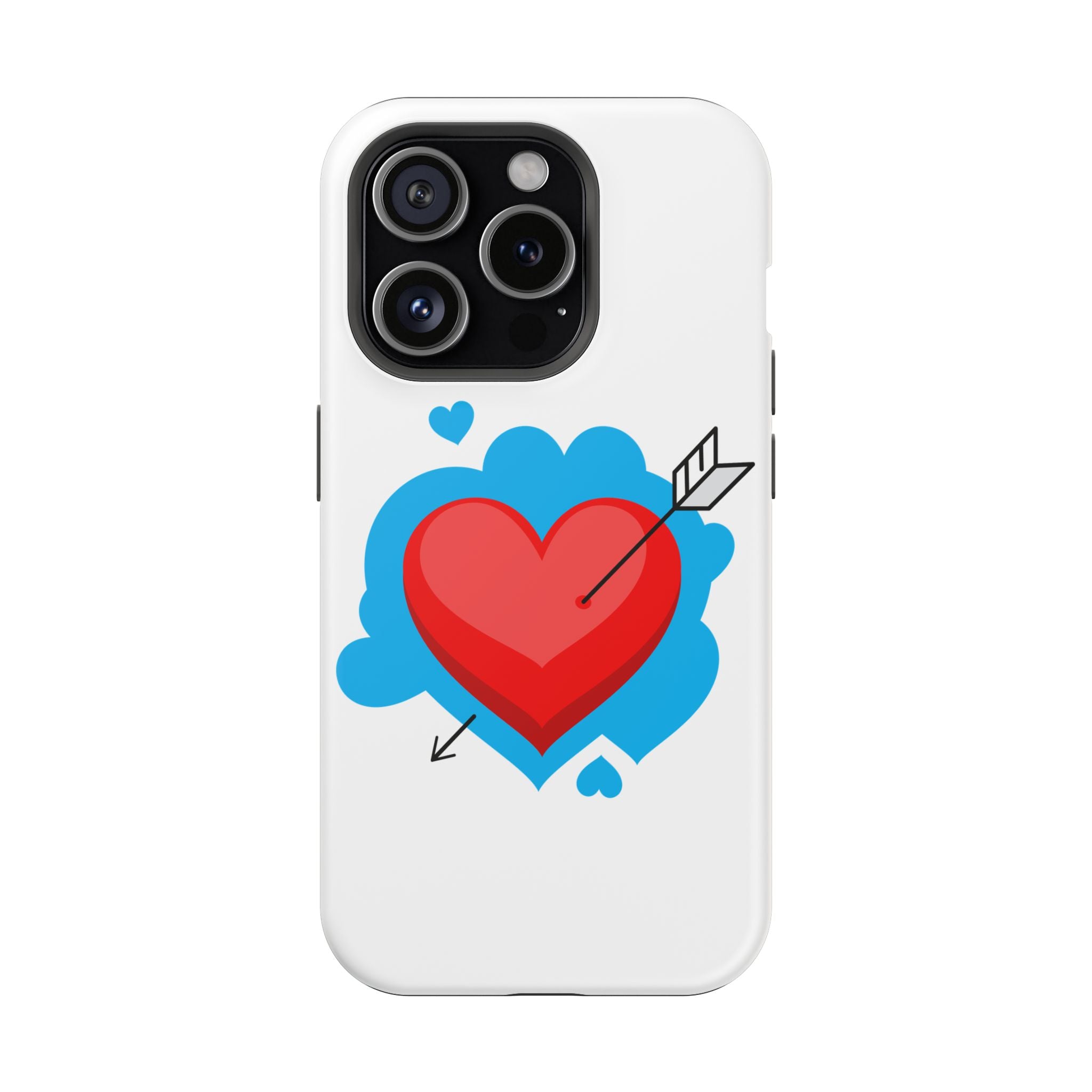 Heart Arrow Impact-Resistant Phone Case, Cute Phone Cover, Valentine's Day Gift, Durable Case, Love Themed Accessory
