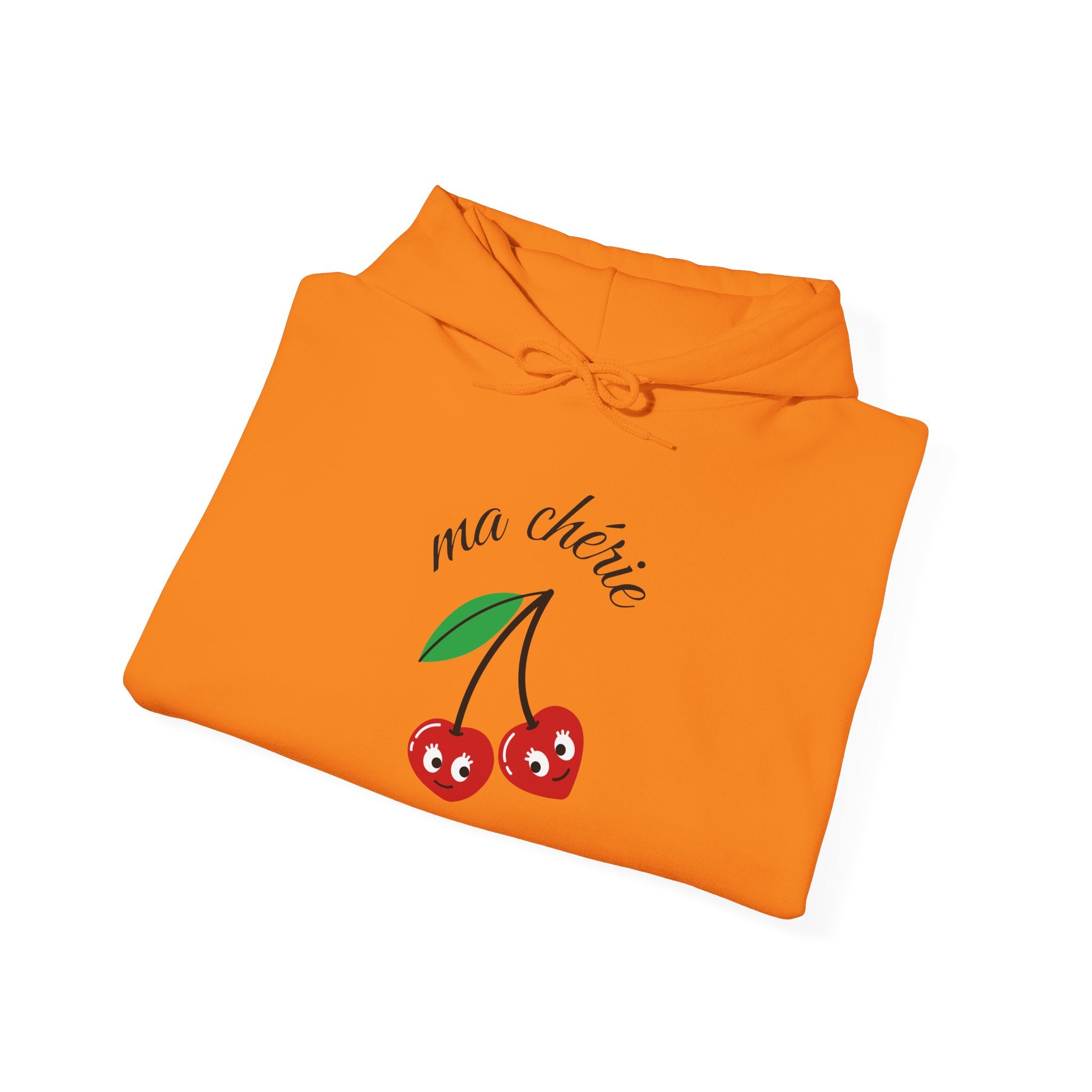 Cute Cherry Design Hoodie, Cozy Unisex Sweatshirt, Gift for Her, Valentine's Day Apparel, Casual Comfort Wear, Ma Chérie Sweatshirt