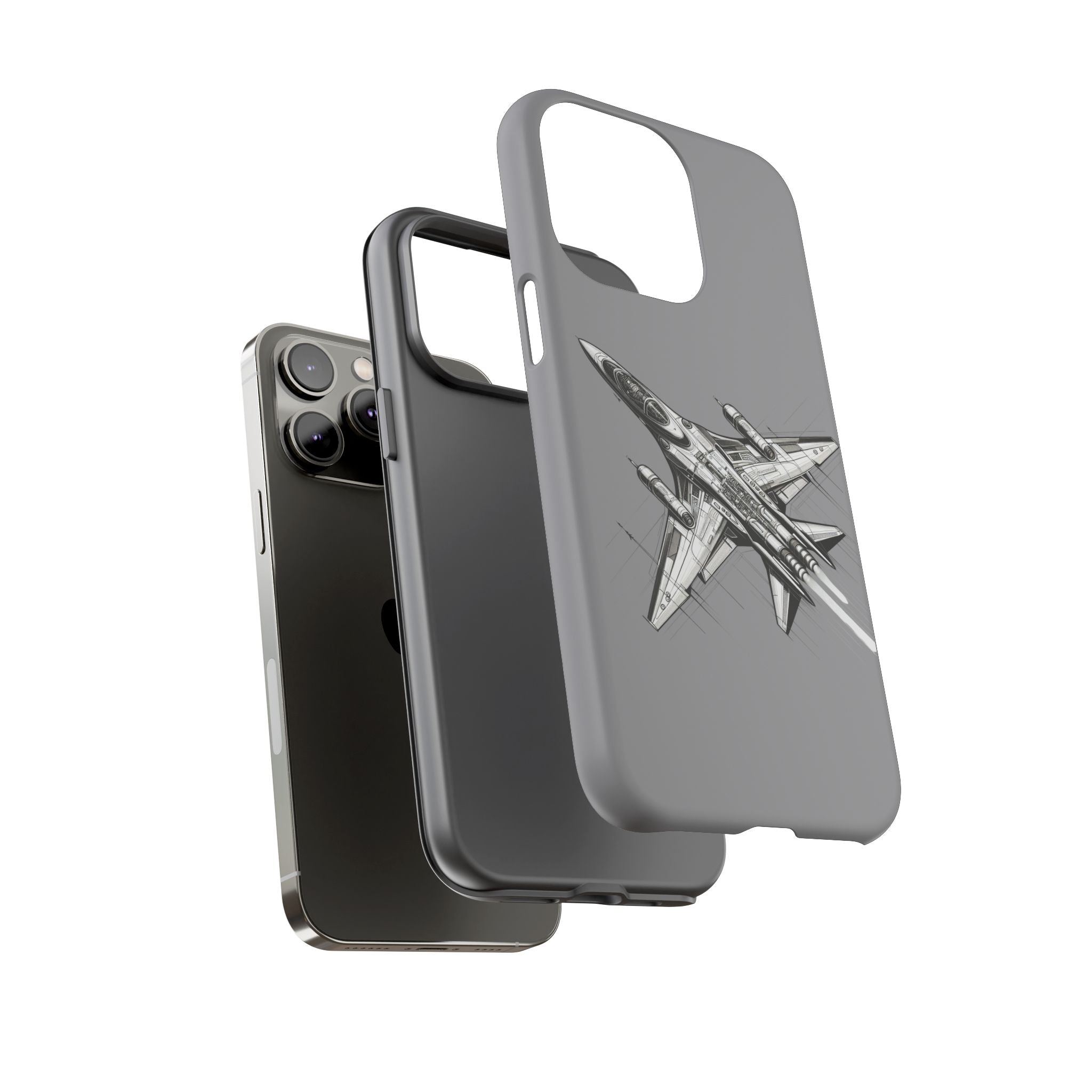 Tough Cases - Airplane Phone Case, Fighter Jet Design, Gift for Aviation Lovers, Durable Protection, Cool Tech Accessories