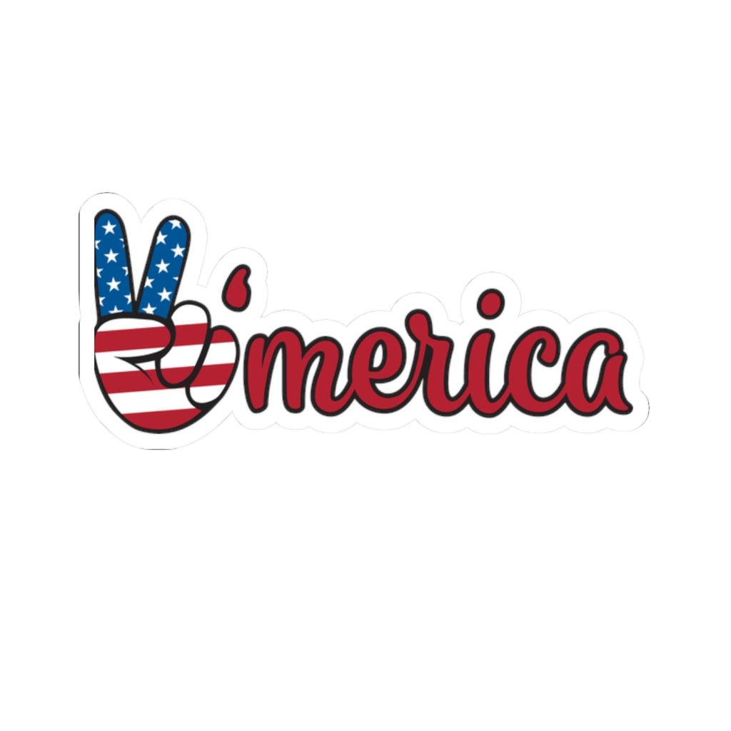 Patriotic Kiss-Cut Stickers for Laptop, Car, Water Bottle, Journal, Red White Blue America Theme