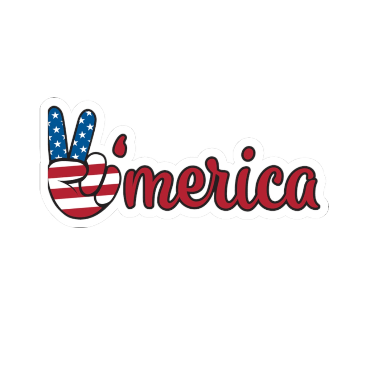 Patriotic Kiss-Cut Stickers for Laptop, Car, Water Bottle, Journal, Red White Blue America Theme
