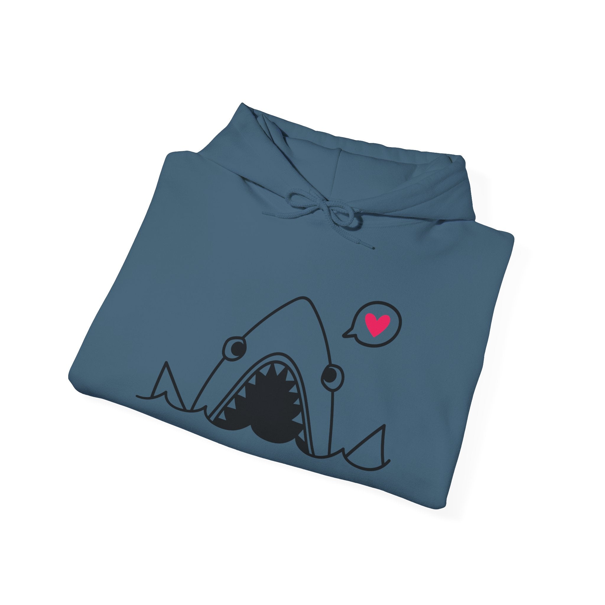 Shark Love Hoodie - Cute Unisex Sweatshirt, Gifts for Ocean Lovers, Funny Shark Apparel, Beach Day Outfit, Valentine's Day Gift