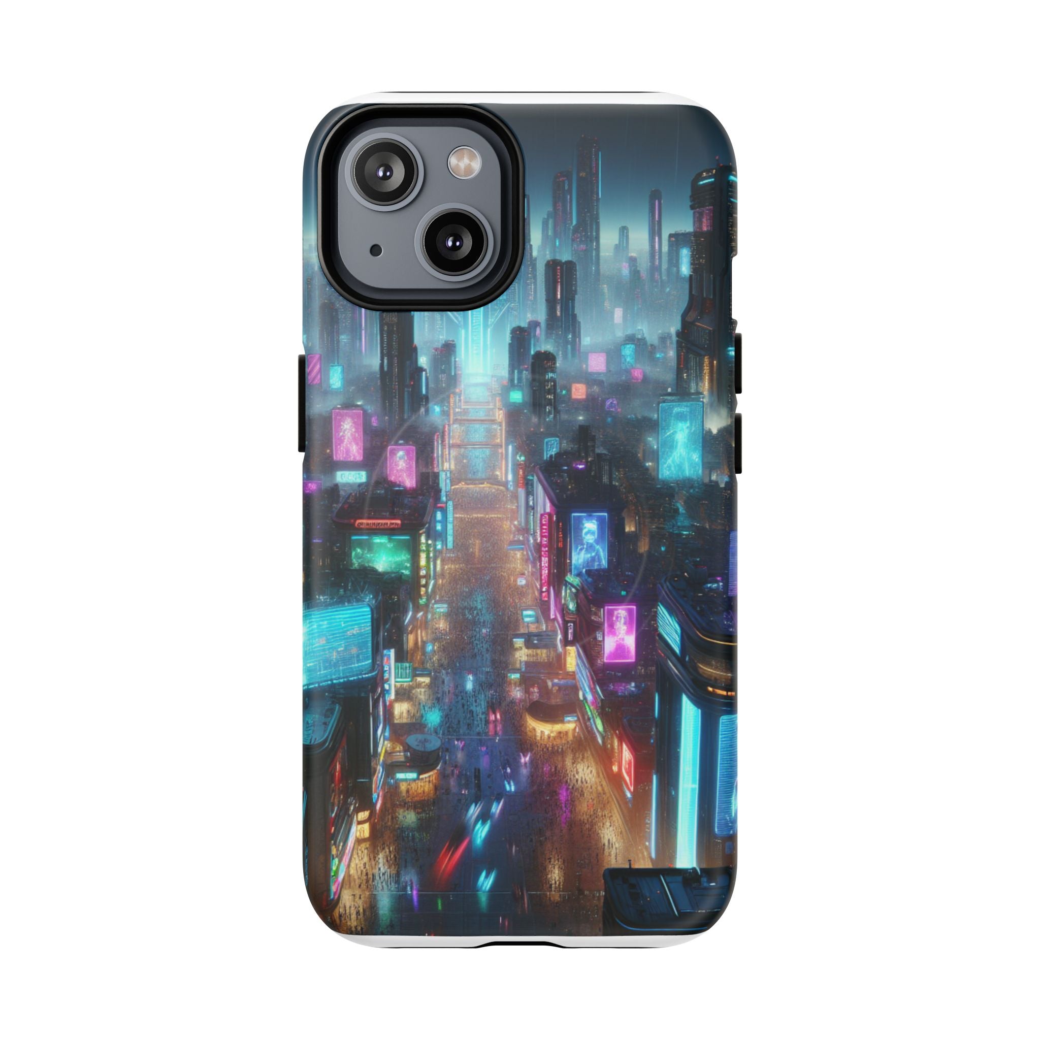 Futuristic Cityscape Phone Case, Tough Magnetic Cases, Urban Aesthetic, Tech Accessories, Gifts for Tech Lovers, Holiday Phone Cases