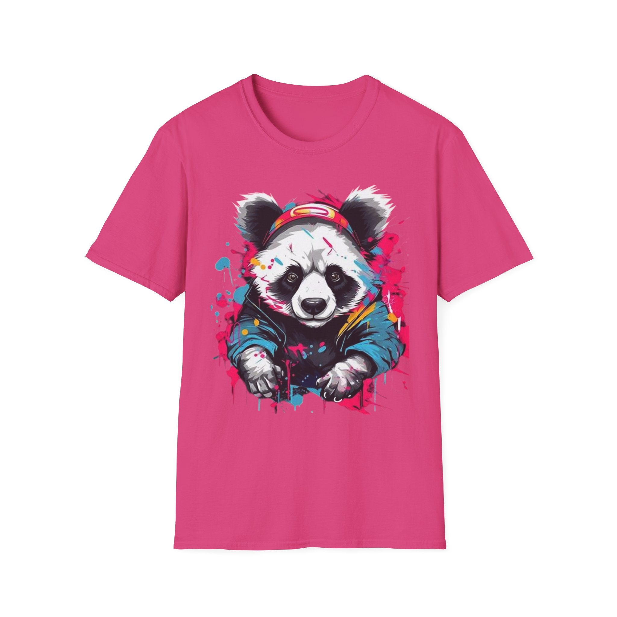 Colorful Panda Graphic Unisex T-Shirt | Cute Animal Tee for Casual Wear, Gifts, Eco-Friendly Fashion, Birthday Party