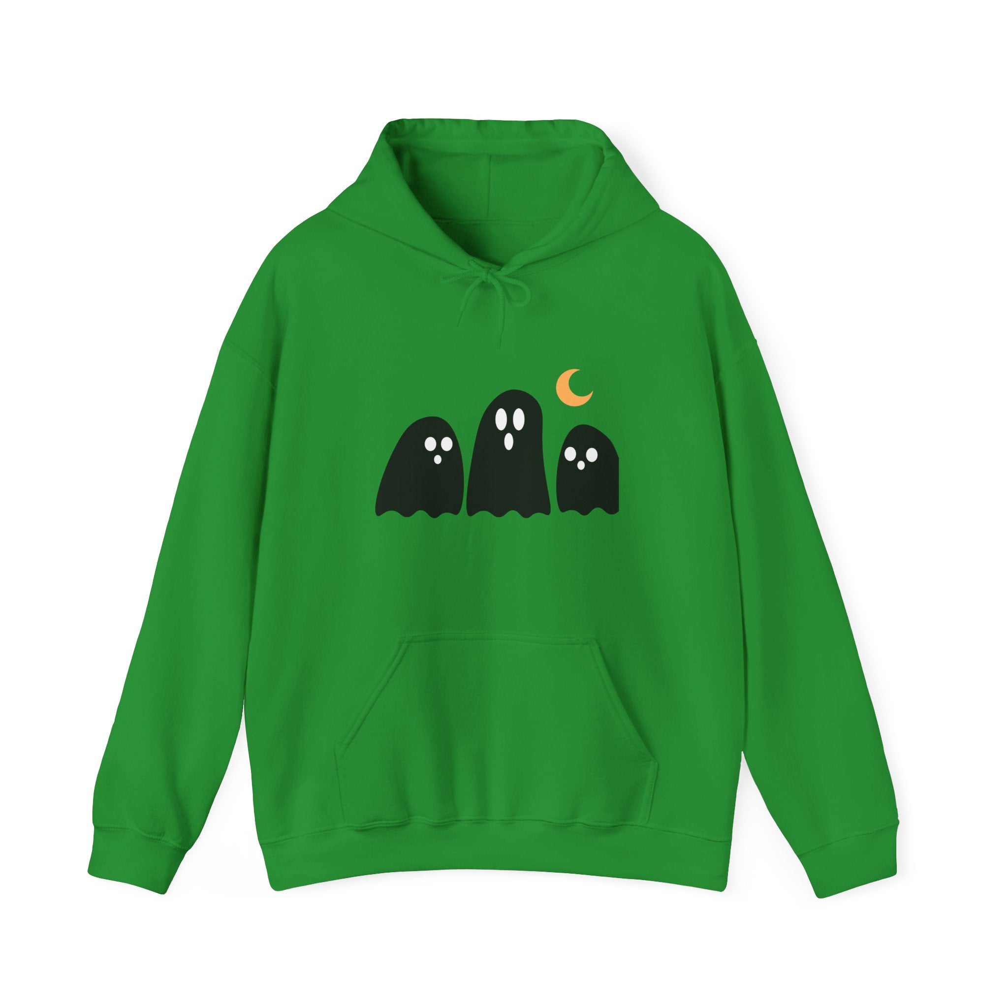 Cozy Ghost Hoodie for Halloween - Unisex Heavy Blend Sweatshirt, Cute Ghost Graphic, Perfect for Fall, Spooky Season Attire
