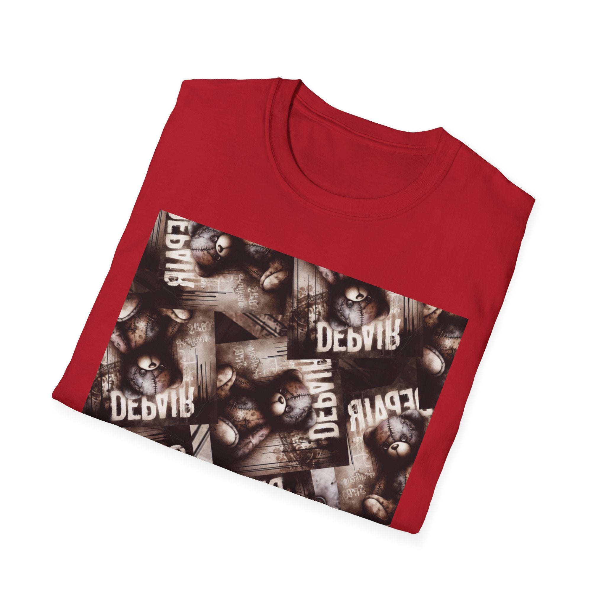Softstyle Graphic Tee: Vintage Teddy Bear, Unisex T-Shirt for Casual Wear, Gift for Friends, Unique Graphic Tee, Birthday or Quirky Gift