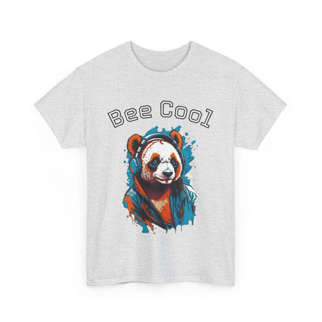 Bee Cool Panda Tee for Animal Lovers, Unisex Graphic T-Shirt, Casual Wear, Birthday Gift, Eco-Friendly Apparel