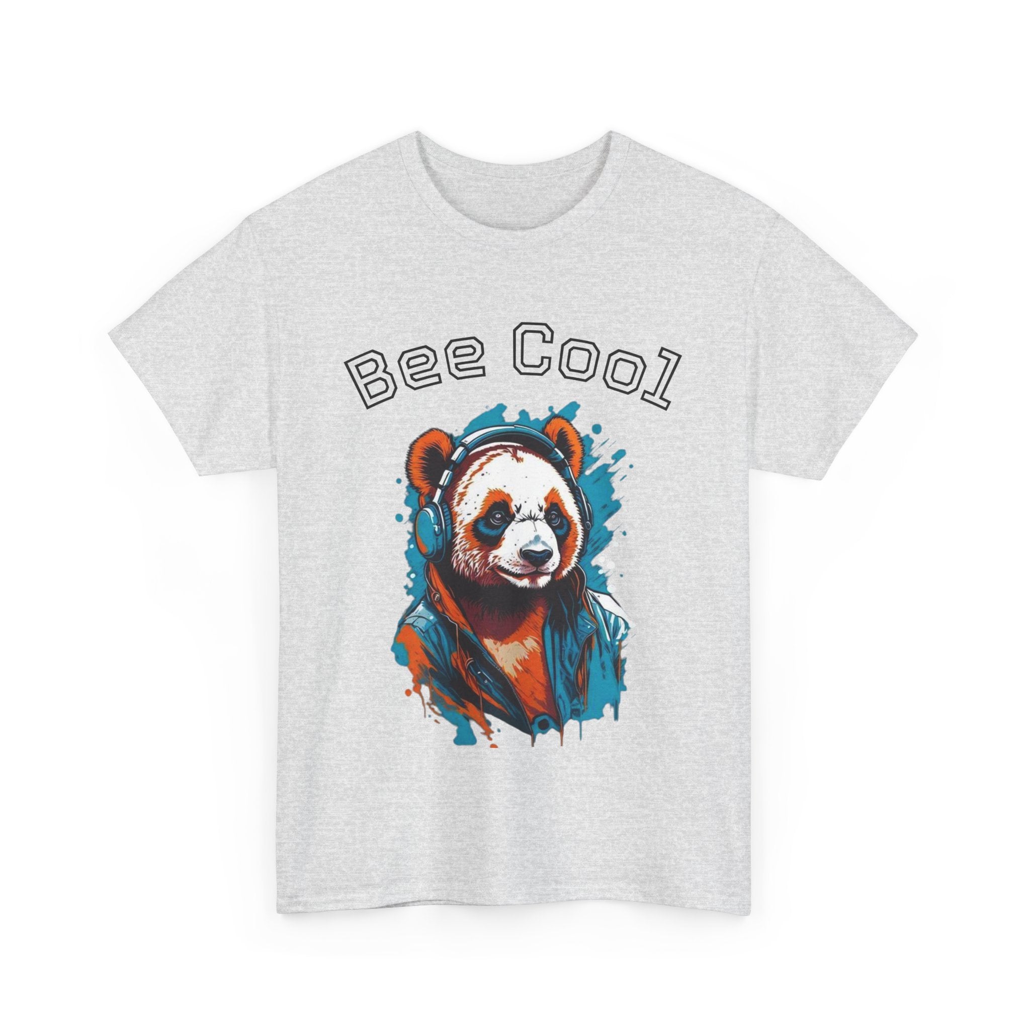 Bee Cool Panda Tee for Animal Lovers, Unisex Graphic T-Shirt, Casual Wear, Birthday Gift, Eco-Friendly Apparel