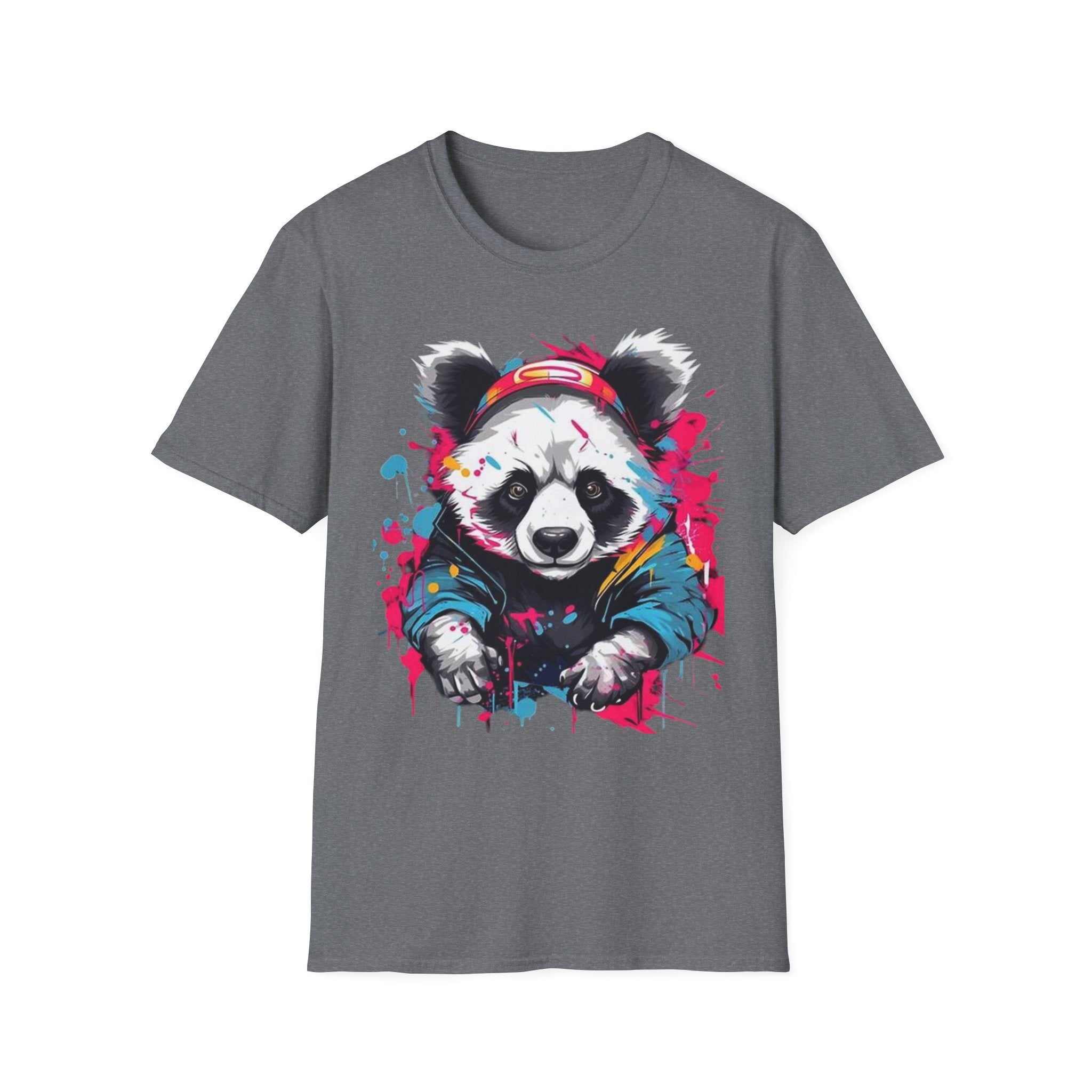 Colorful Panda Graphic Unisex T-Shirt | Cute Animal Tee for Casual Wear, Gifts, Eco-Friendly Fashion, Birthday Party