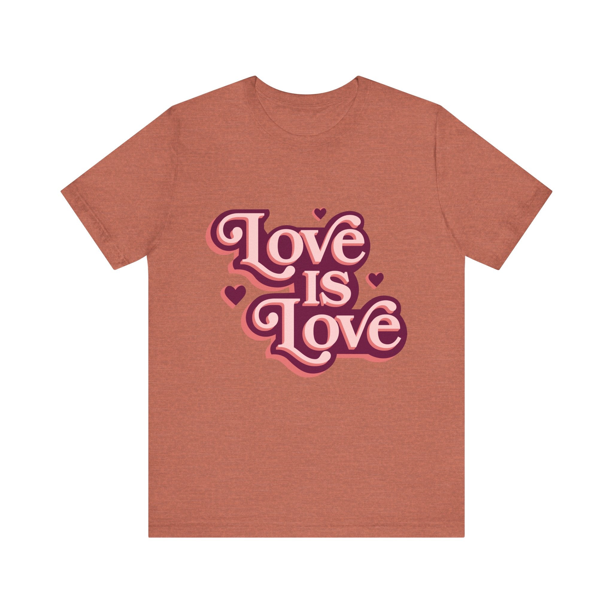 Love is Love Unisex Tee, LGBTQ Pride Shirt, Cute Graphic Tee, Casual Everyday T-Shirt, Gift for Friends