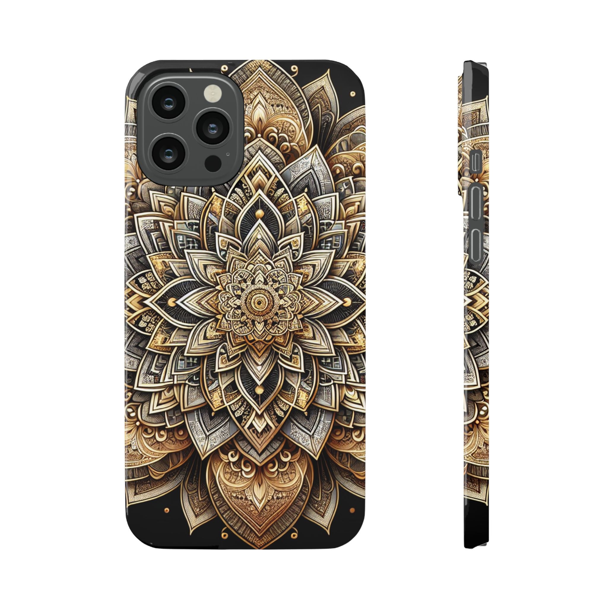 Ornate Mandala Phone Case | Boho Slim Cases for iPhone | Unique Art Gifts | Trendy Phone Accessories | Ideal for Her | Birthday & Holidays