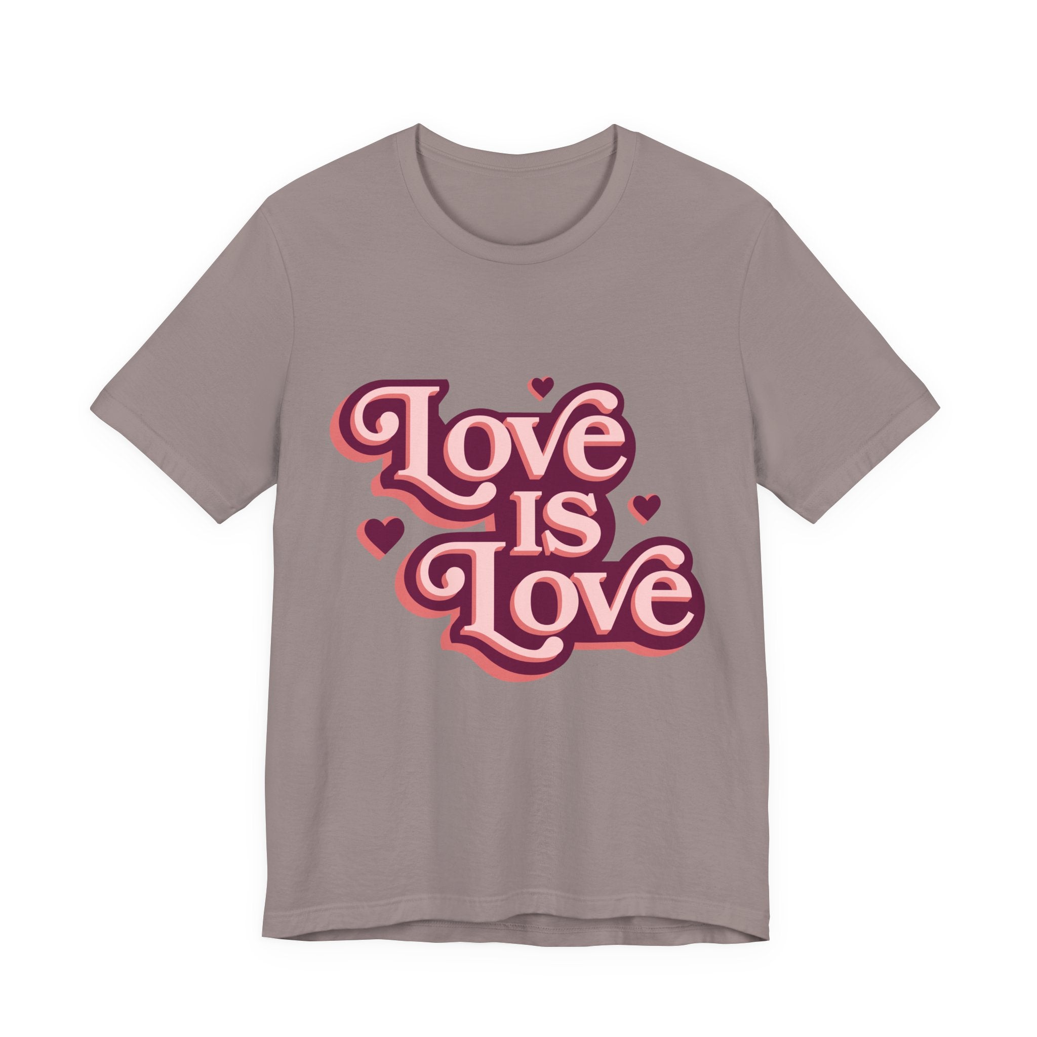 Love is Love Unisex Tee, LGBTQ Pride Shirt, Cute Graphic Tee, Casual Everyday T-Shirt, Gift for Friends