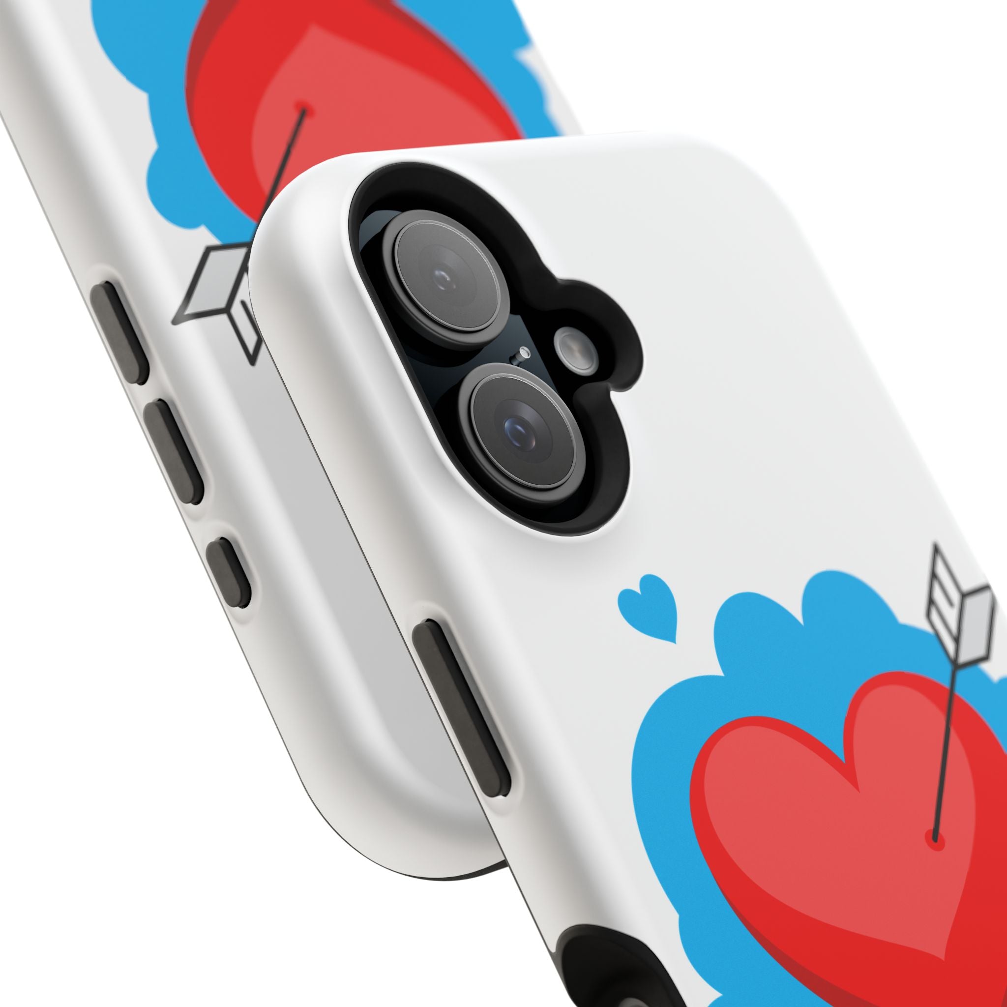 Heart Arrow Impact-Resistant Phone Case, Cute Phone Cover, Valentine's Day Gift, Durable Case, Love Themed Accessory