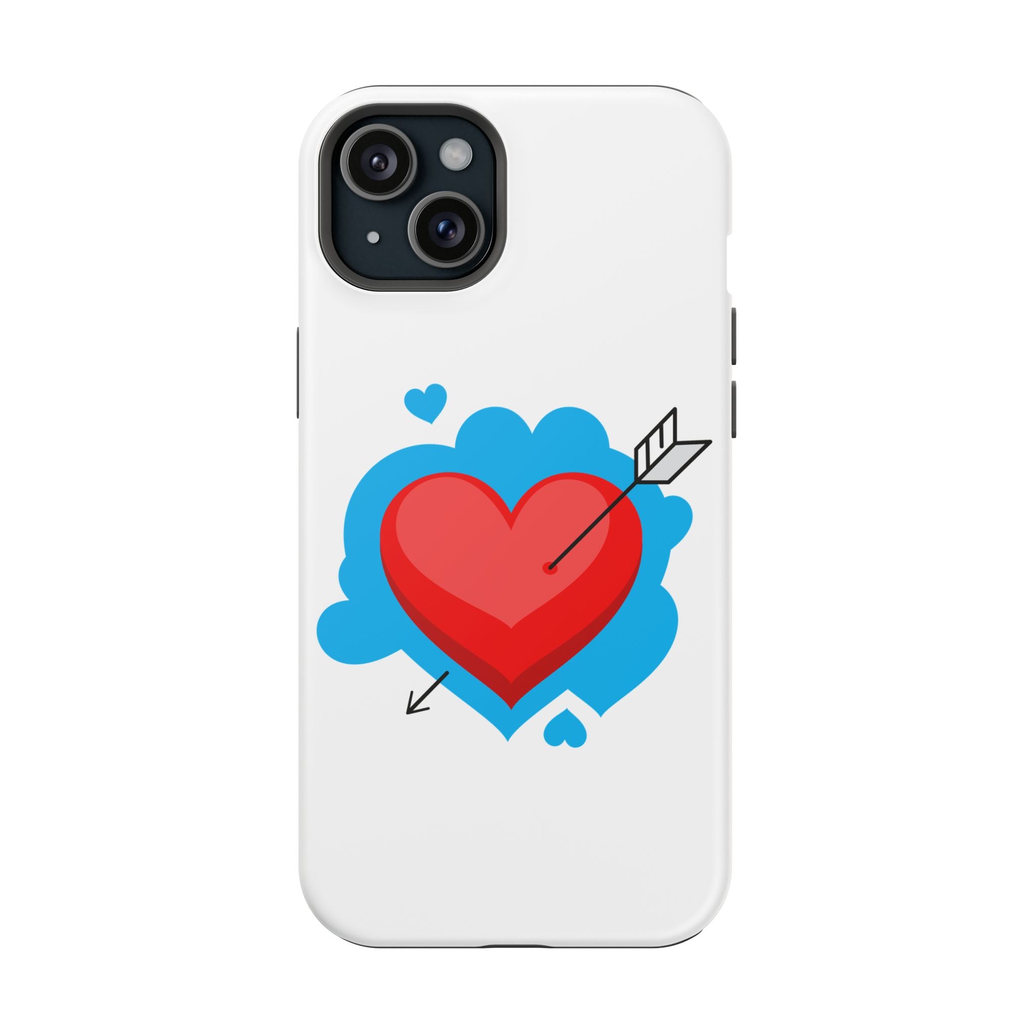 Heart Arrow Impact-Resistant Phone Case, Cute Phone Cover, Valentine's Day Gift, Durable Case, Love Themed Accessory