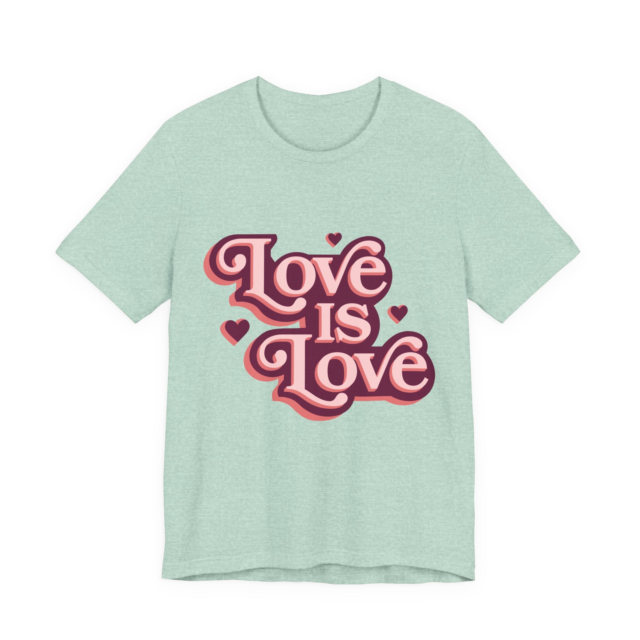 Love is Love Unisex Tee, LGBTQ Pride Shirt, Cute Graphic Tee, Casual Everyday T-Shirt, Gift for Friends