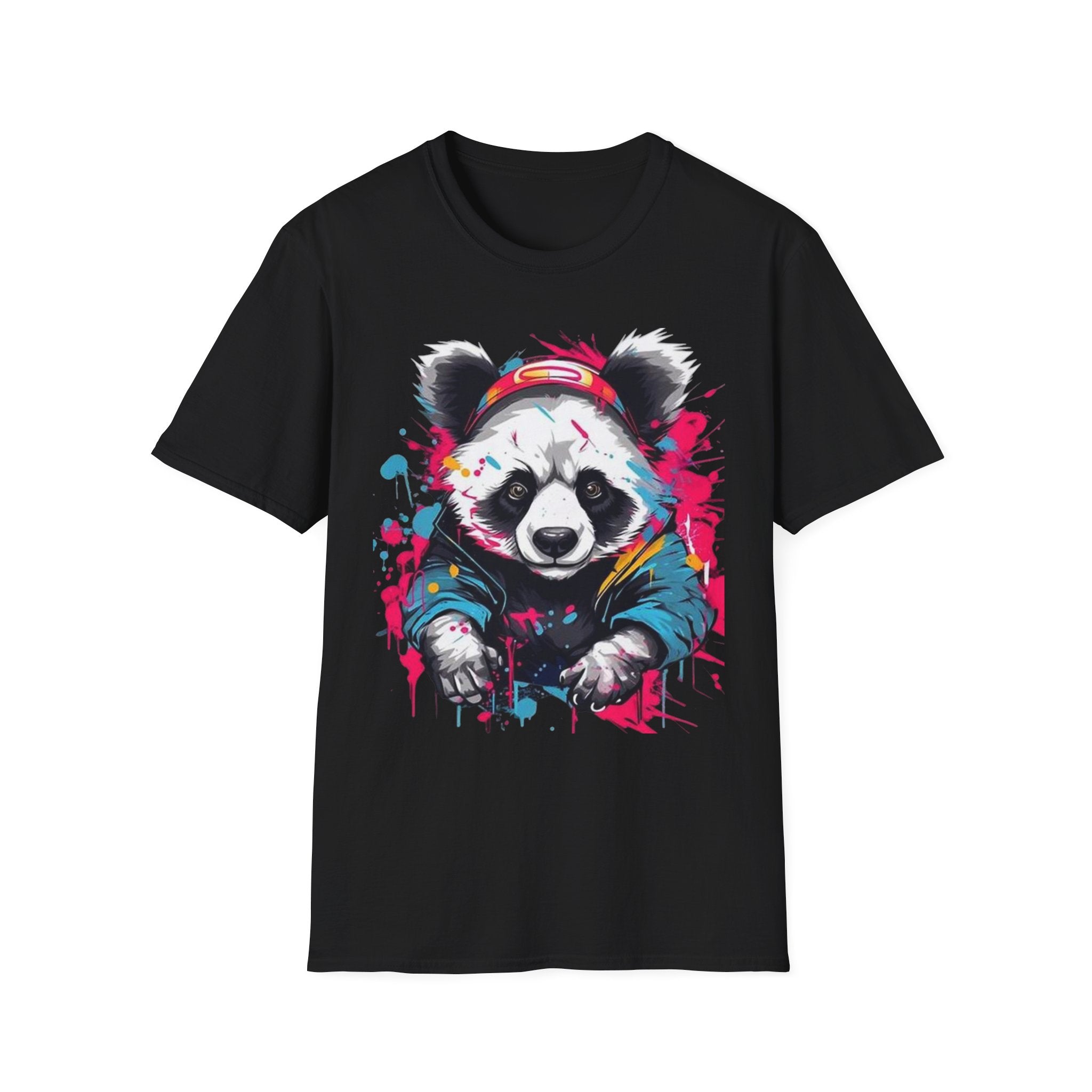 Colorful Panda Graphic Unisex T-Shirt | Cute Animal Tee for Casual Wear, Gifts, Eco-Friendly Fashion, Birthday Party