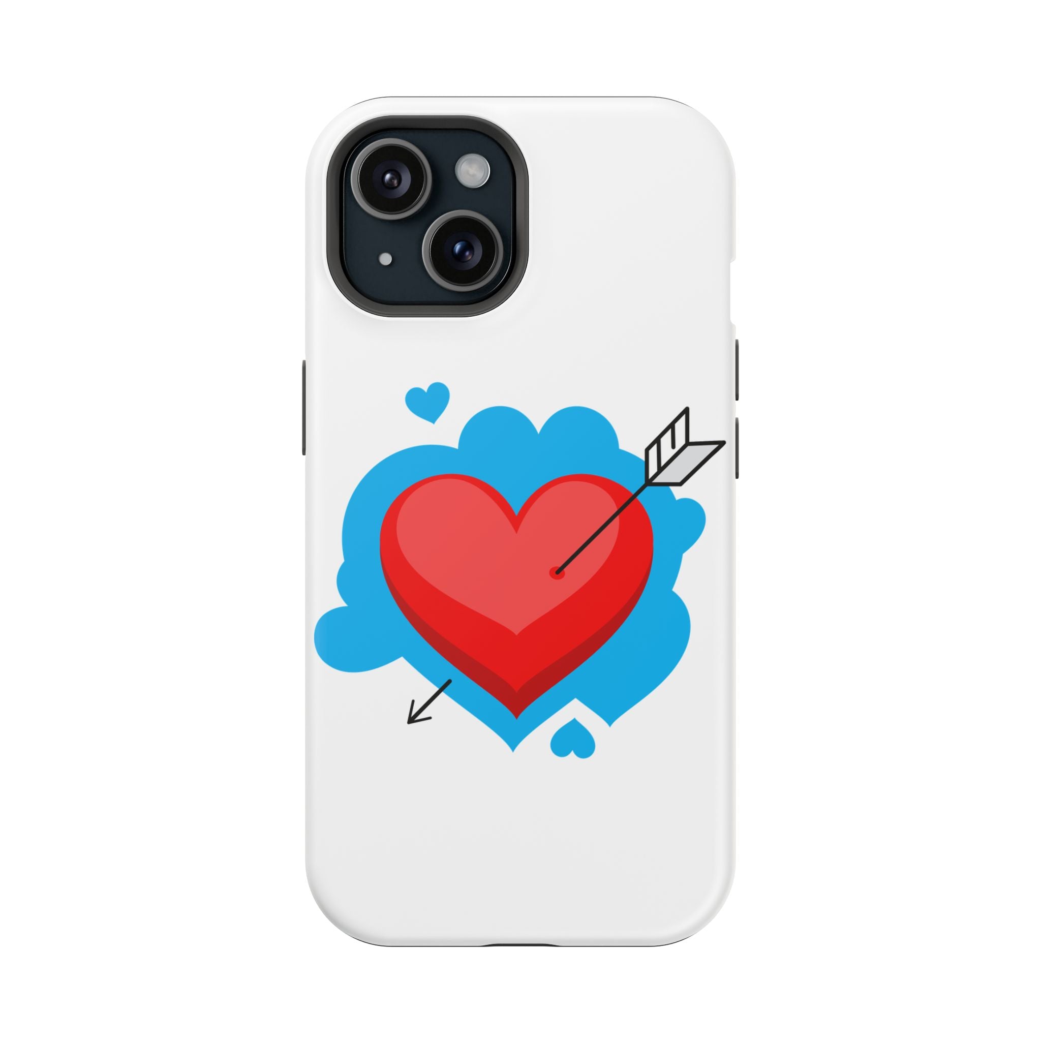Heart Arrow Impact-Resistant Phone Case, Cute Phone Cover, Valentine's Day Gift, Durable Case, Love Themed Accessory