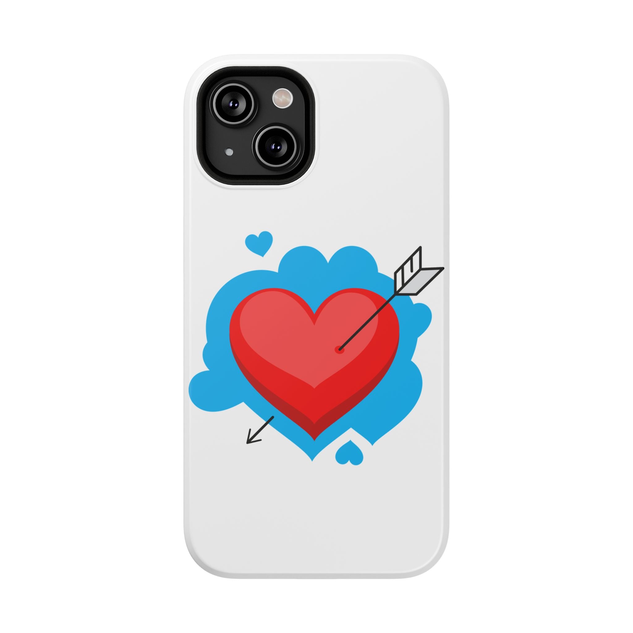 Heart Arrow Impact-Resistant Phone Case, Cute Phone Cover, Valentine's Day Gift, Durable Case, Love Themed Accessory