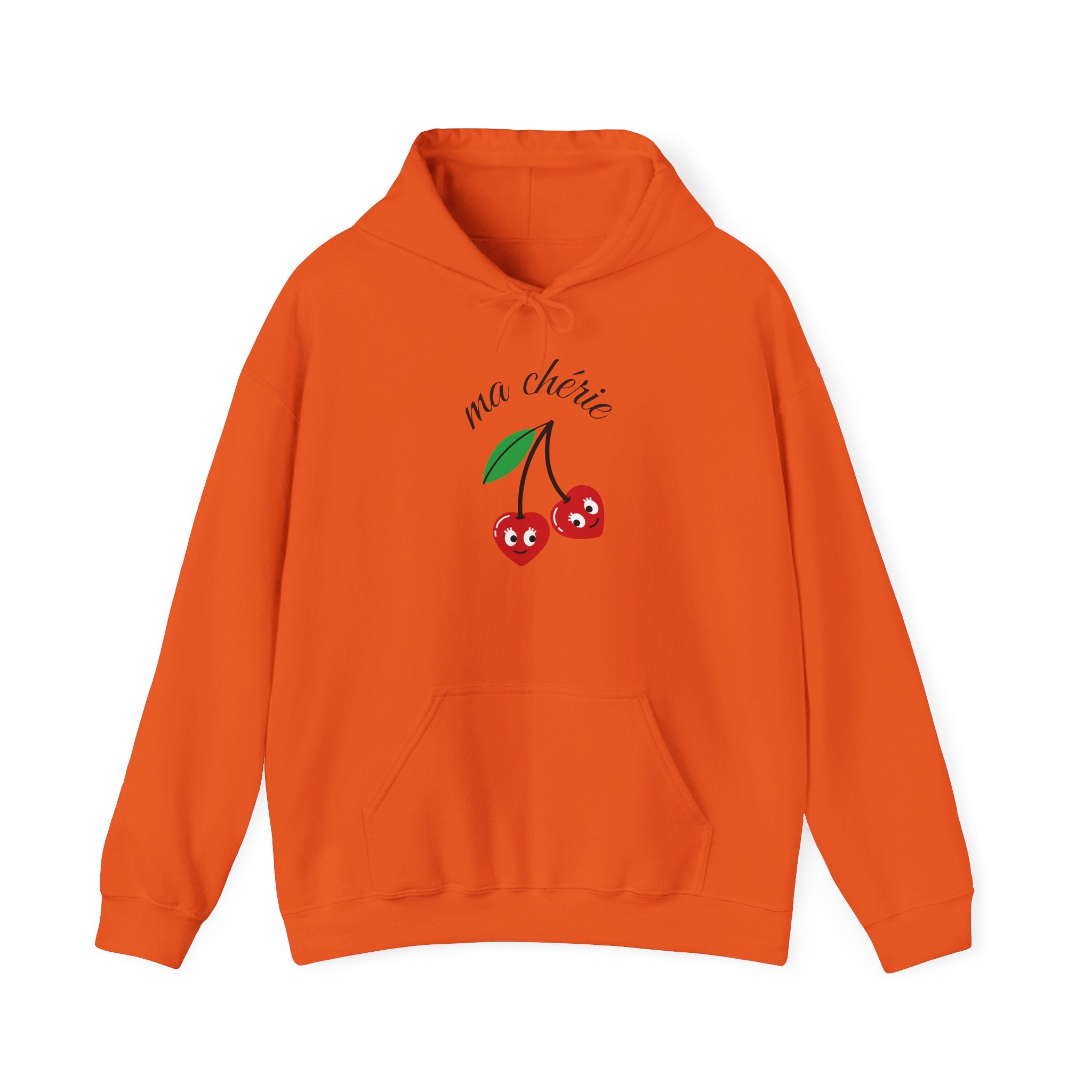 Cute Cherry Design Hoodie, Cozy Unisex Sweatshirt, Gift for Her, Valentine's Day Apparel, Casual Comfort Wear, Ma Chérie Sweatshirt