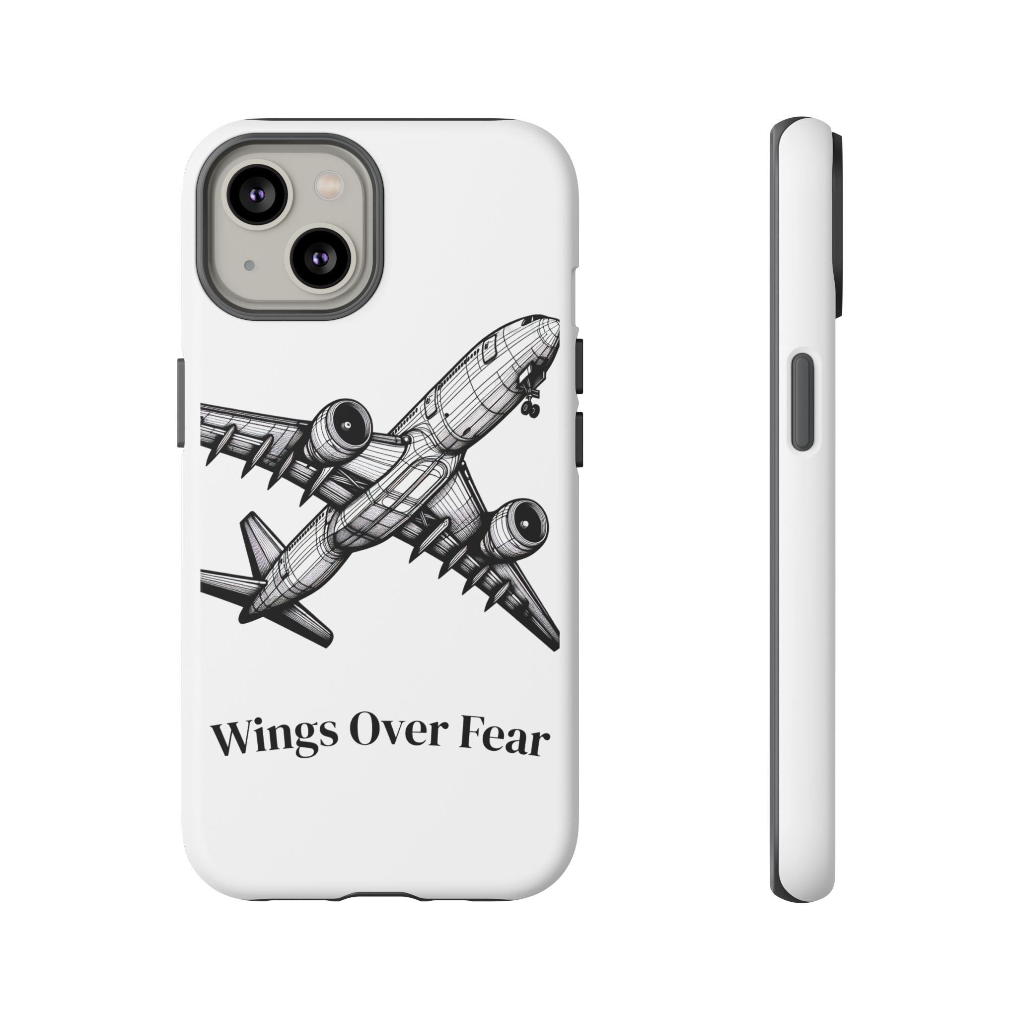 Aviation Phone Case, Inspirational Pilot Gift, Travel Enthusiast Accessory, Unique Airplane Case, Wings Over Fear Design
