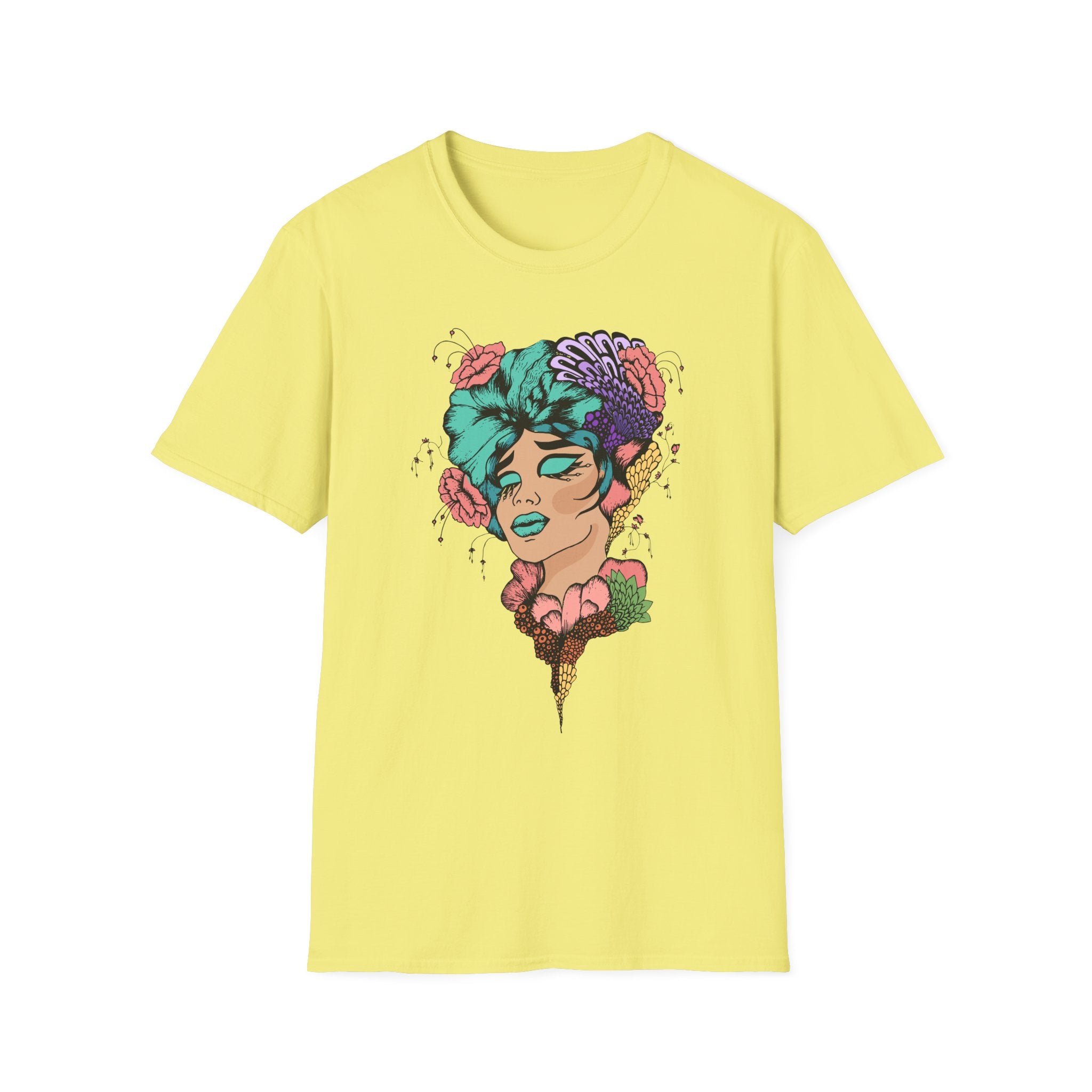 Stylish Floral T-Shirt with Vibrant Graphic, Unisex Tee, Casual Wear, Gifts for Her, Spring Fashion, Festival Outfits