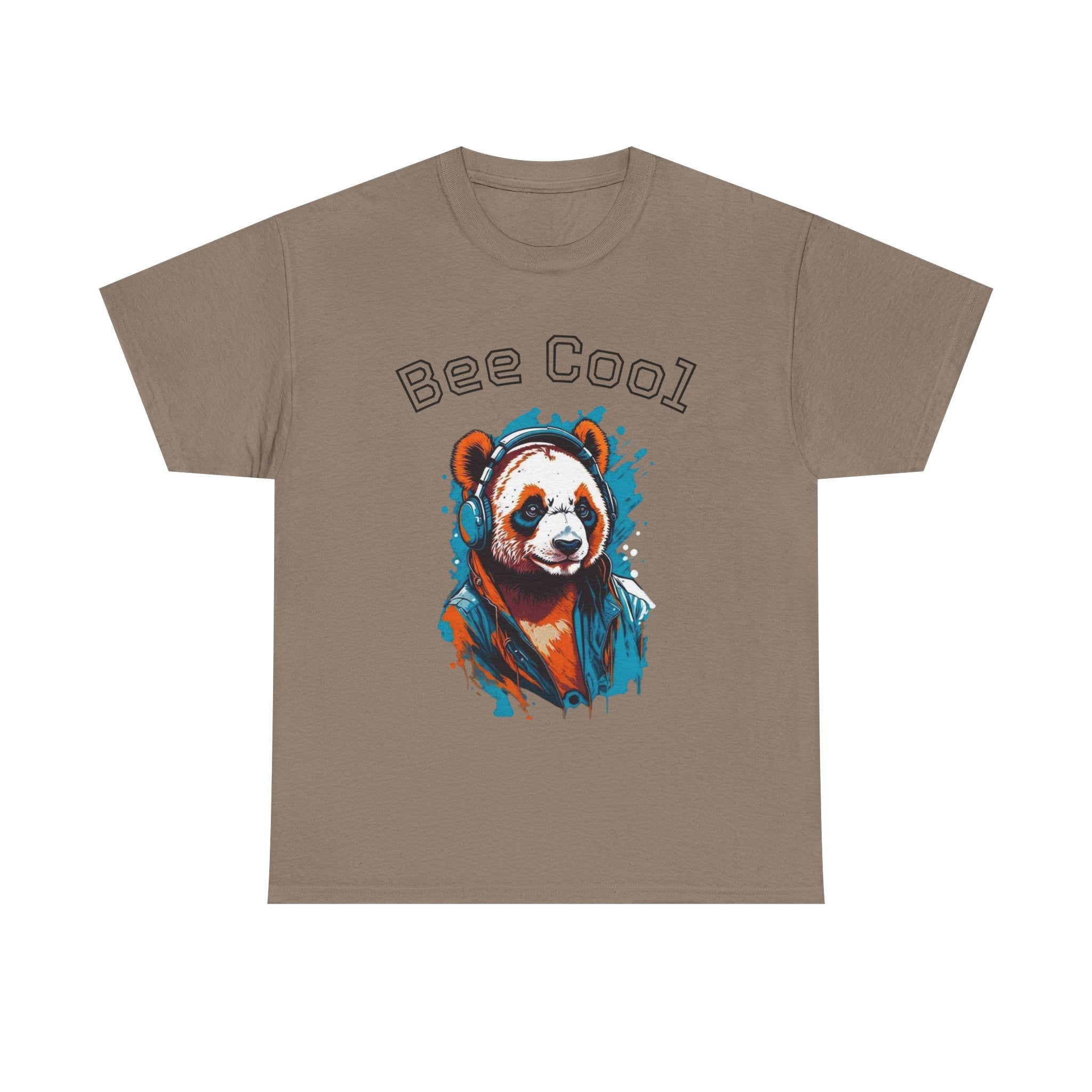 Bee Cool Panda Tee for Animal Lovers, Unisex Graphic T-Shirt, Casual Wear, Birthday Gift, Eco-Friendly Apparel