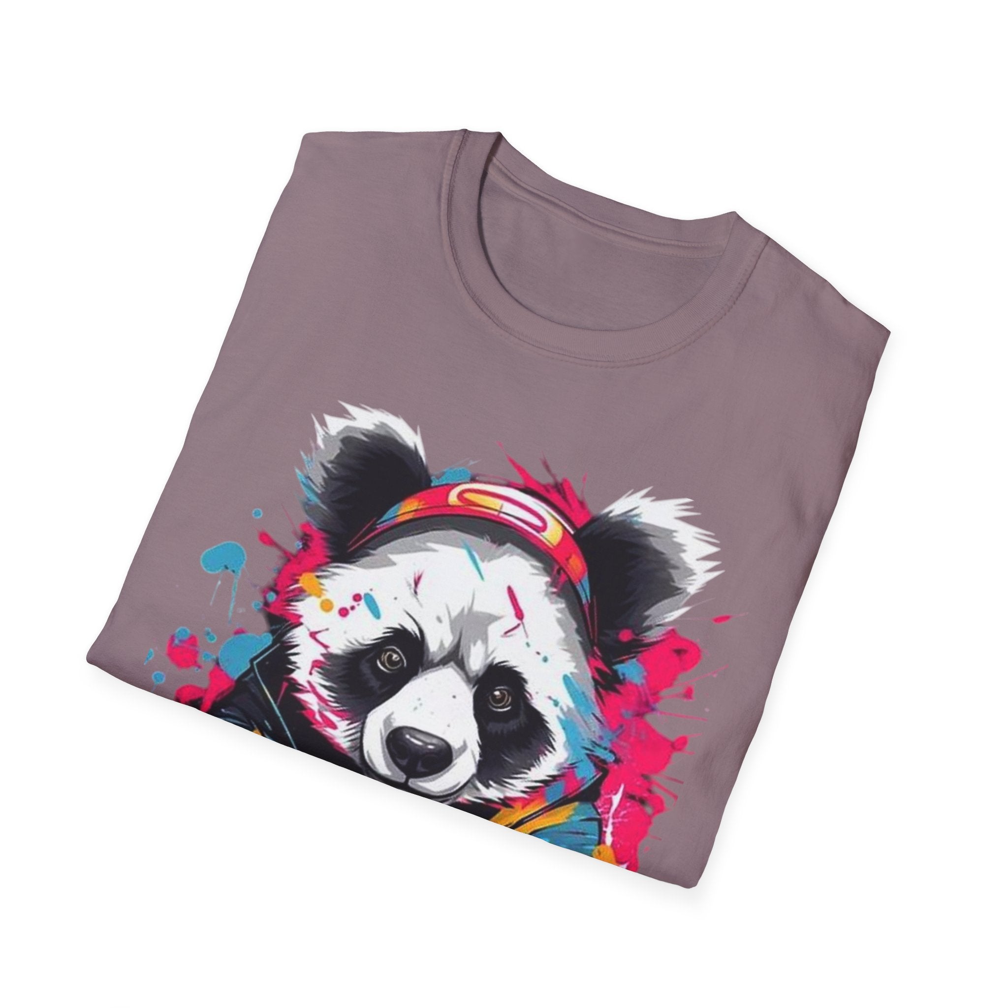 Colorful Panda Graphic Unisex T-Shirt | Cute Animal Tee for Casual Wear, Gifts, Eco-Friendly Fashion, Birthday Party
