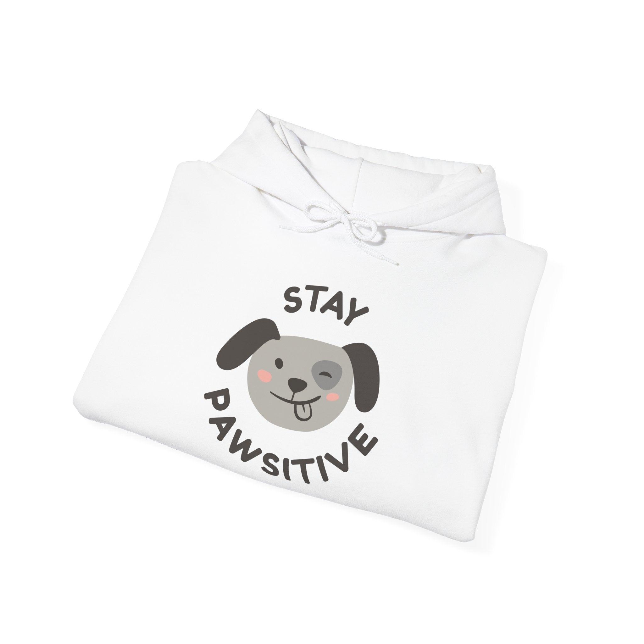 Stay Pawsitive Dog Lover Hoodie, Cute Pet Apparel, Cozy Sweatshirt for Animal Lovers, Perfect Gift for Dog Owners, Unisex Dog Hoodie