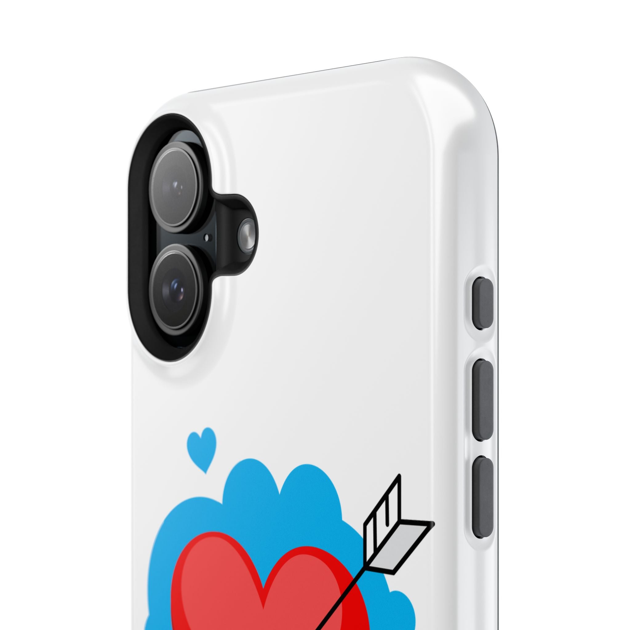 Heart Arrow Impact-Resistant Phone Case, Cute Phone Cover, Valentine's Day Gift, Durable Case, Love Themed Accessory