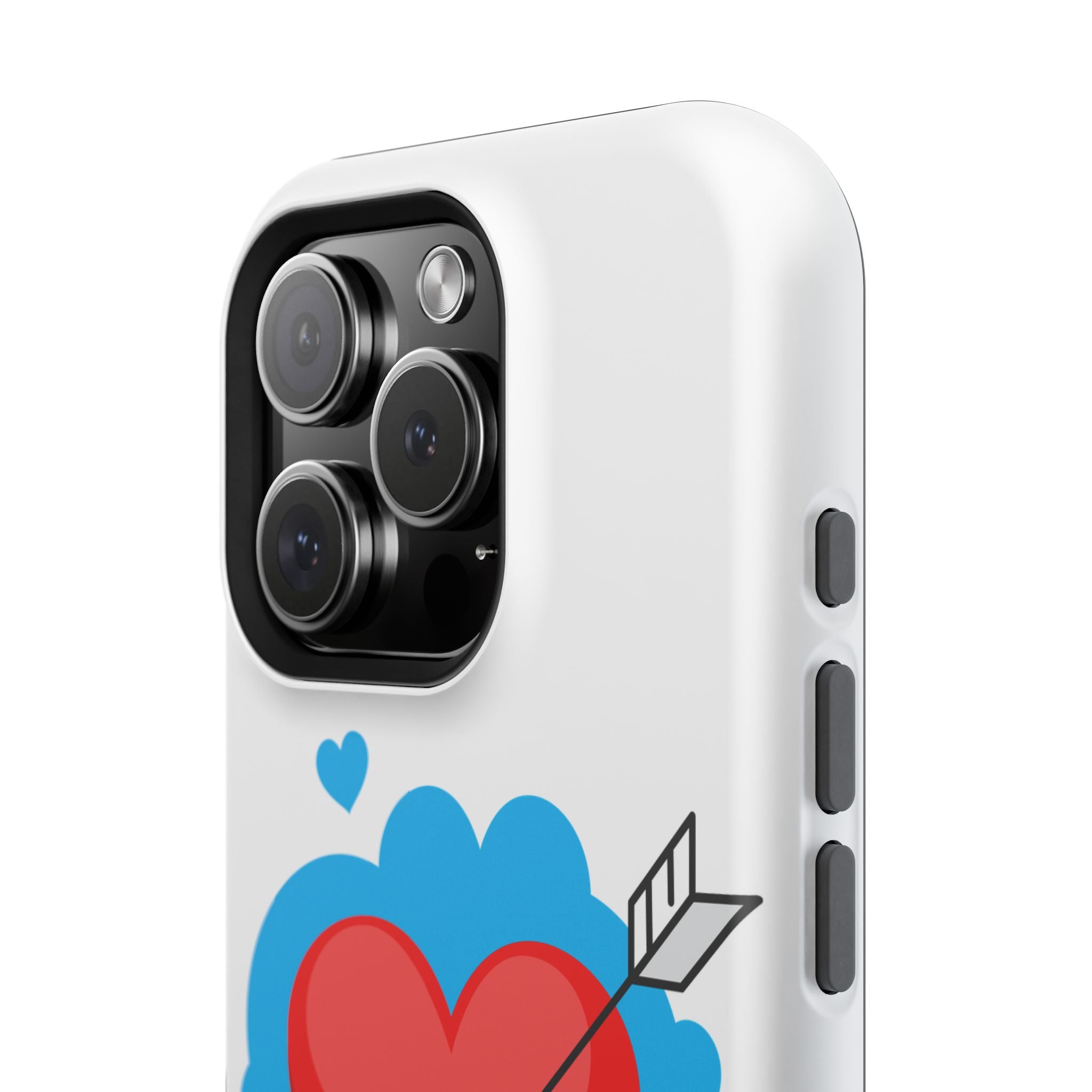 Heart Arrow Impact-Resistant Phone Case, Cute Phone Cover, Valentine's Day Gift, Durable Case, Love Themed Accessory