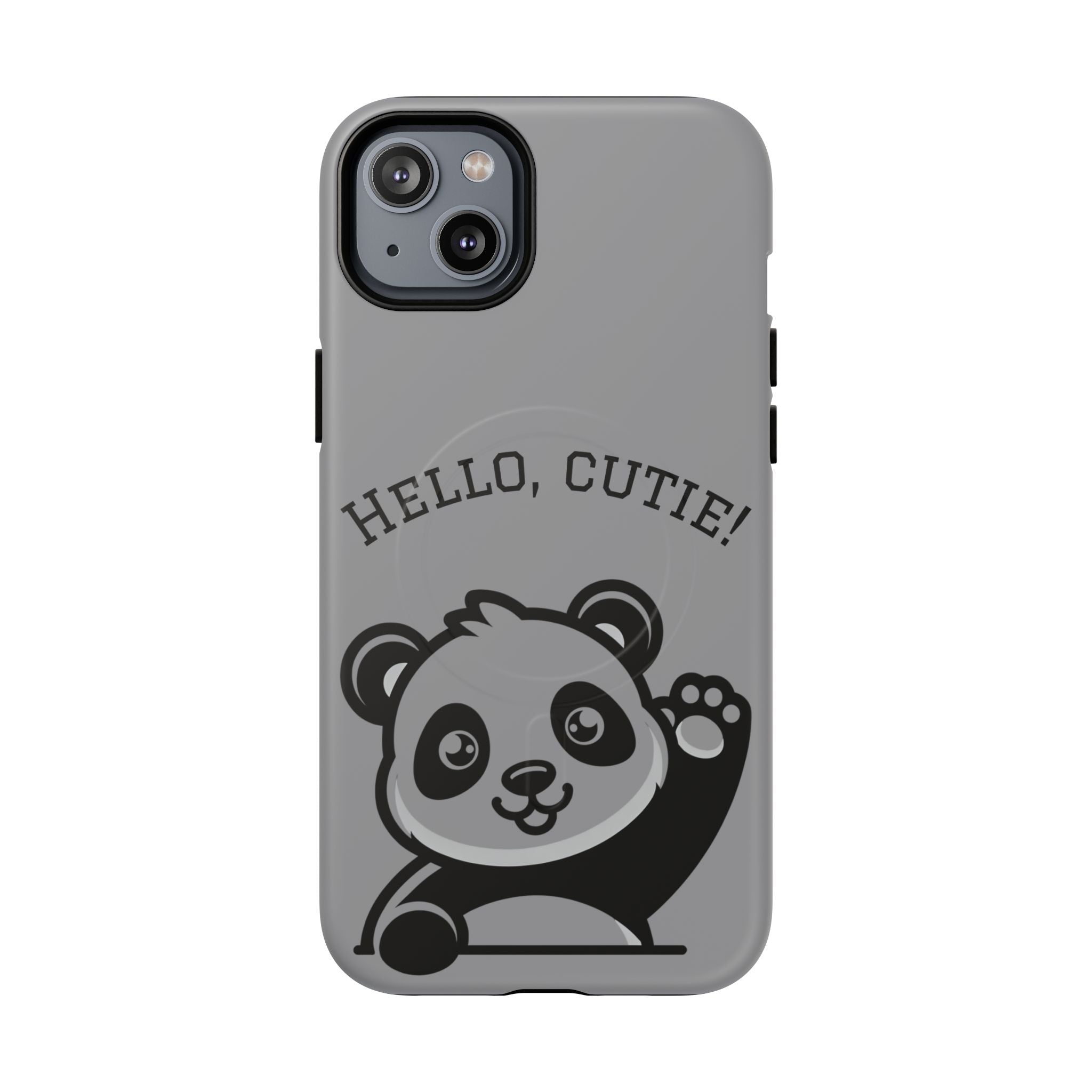 Cute Panda Phone Case, Tough Magnetic Cases for iPhone, Hello Cutie Design, Fun Gift for Kids, Unique Tech Accessories
