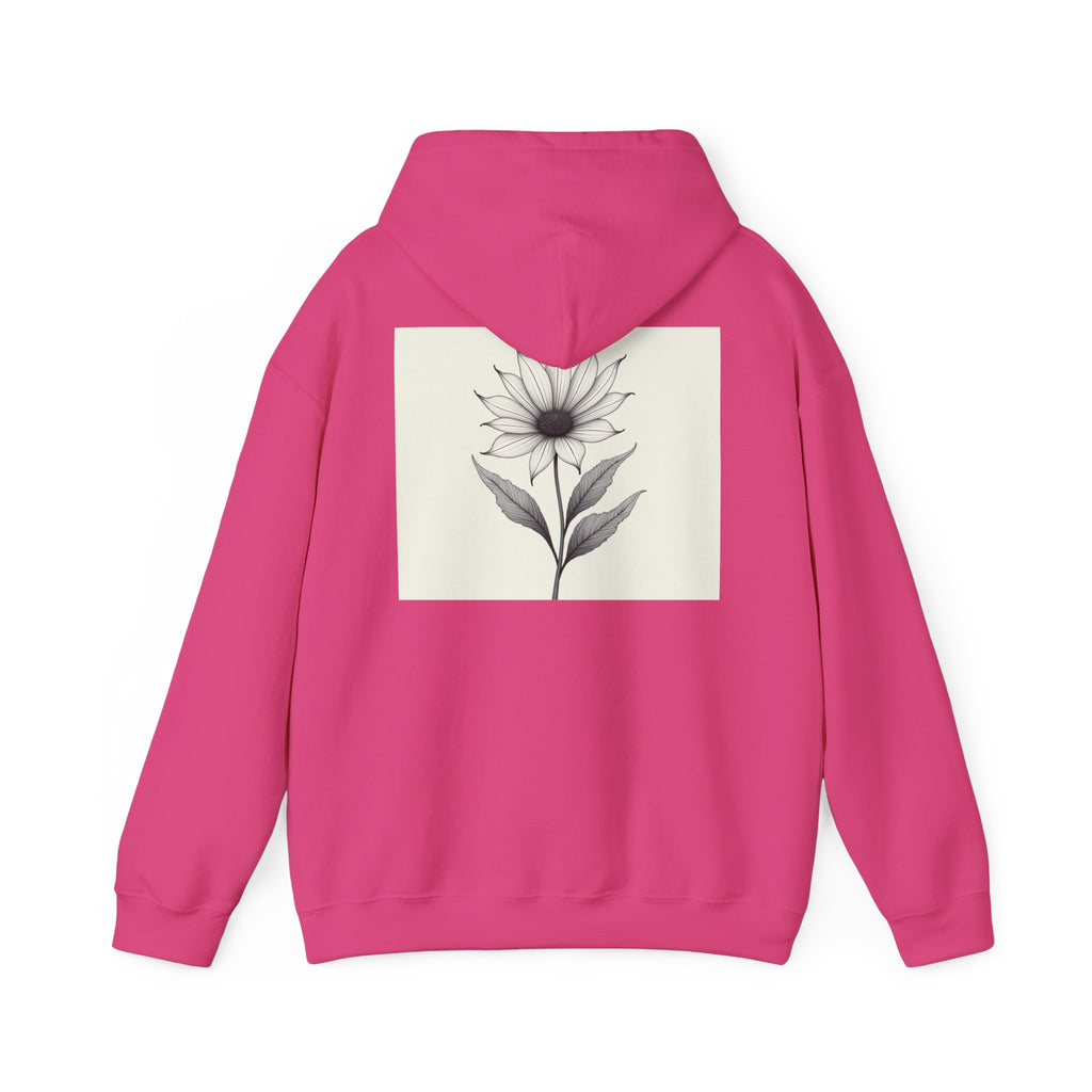 Floral Meditation Hooded Sweatshirt - Cozy Unisex Pullover, Gift for Nature Lovers, Adjustable for All Seasons, Perfect for Relaxation